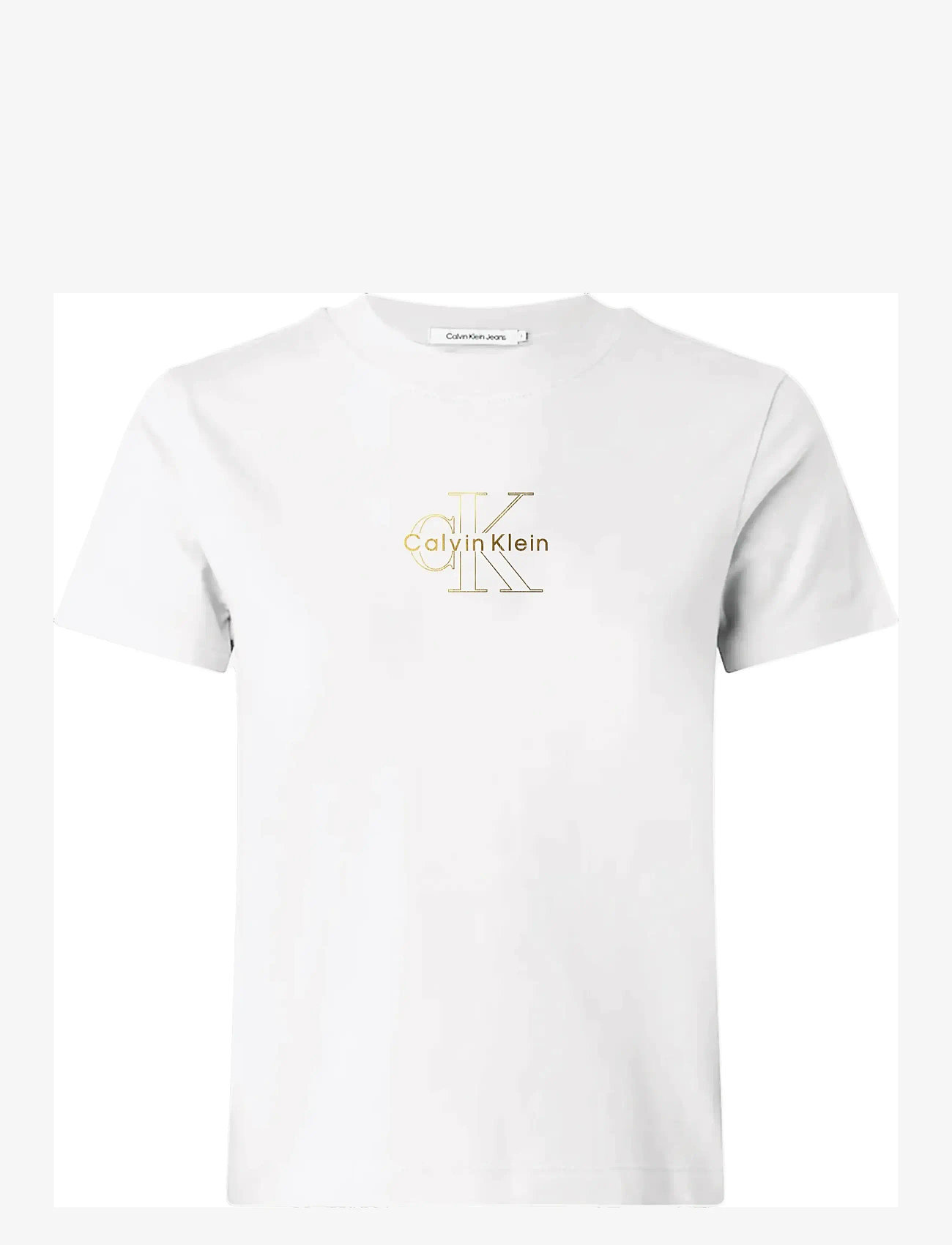 Calvin Klein Jeans SS CLASSIC FOIL MONOLOGO TEE - Calvin Klein Jeans - OLD BRIGHT WHITE / white