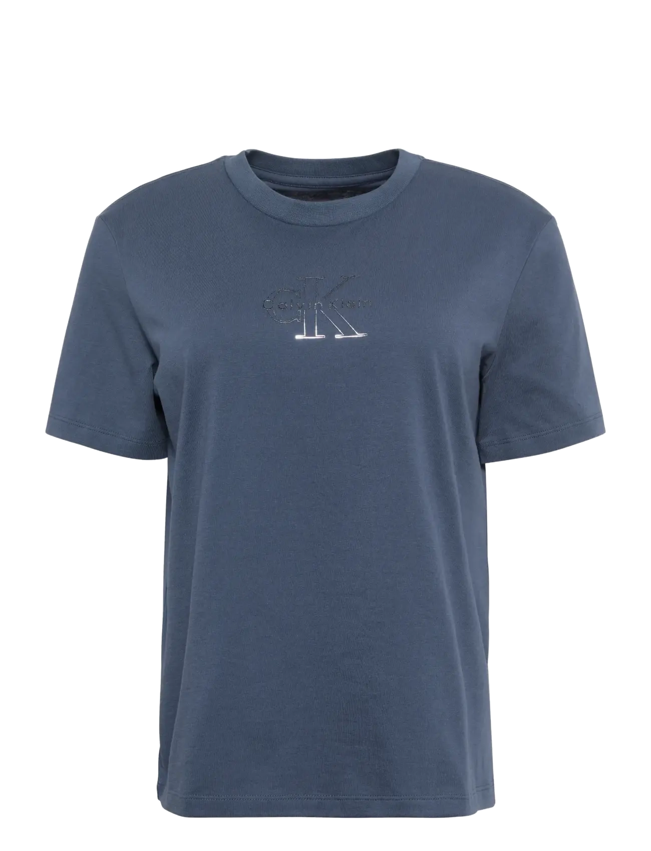 CALVIN KLEIN JEANS Ss Klassisch Foil Monologo Tee Grau - XS - Damen