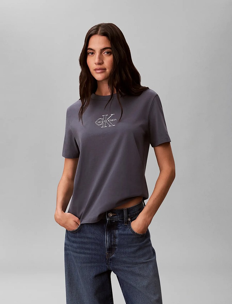 Calvin Klein Jeans - SS CLASSIC FOIL MONOLOGO TEE - t-shirts - turbulence - 3