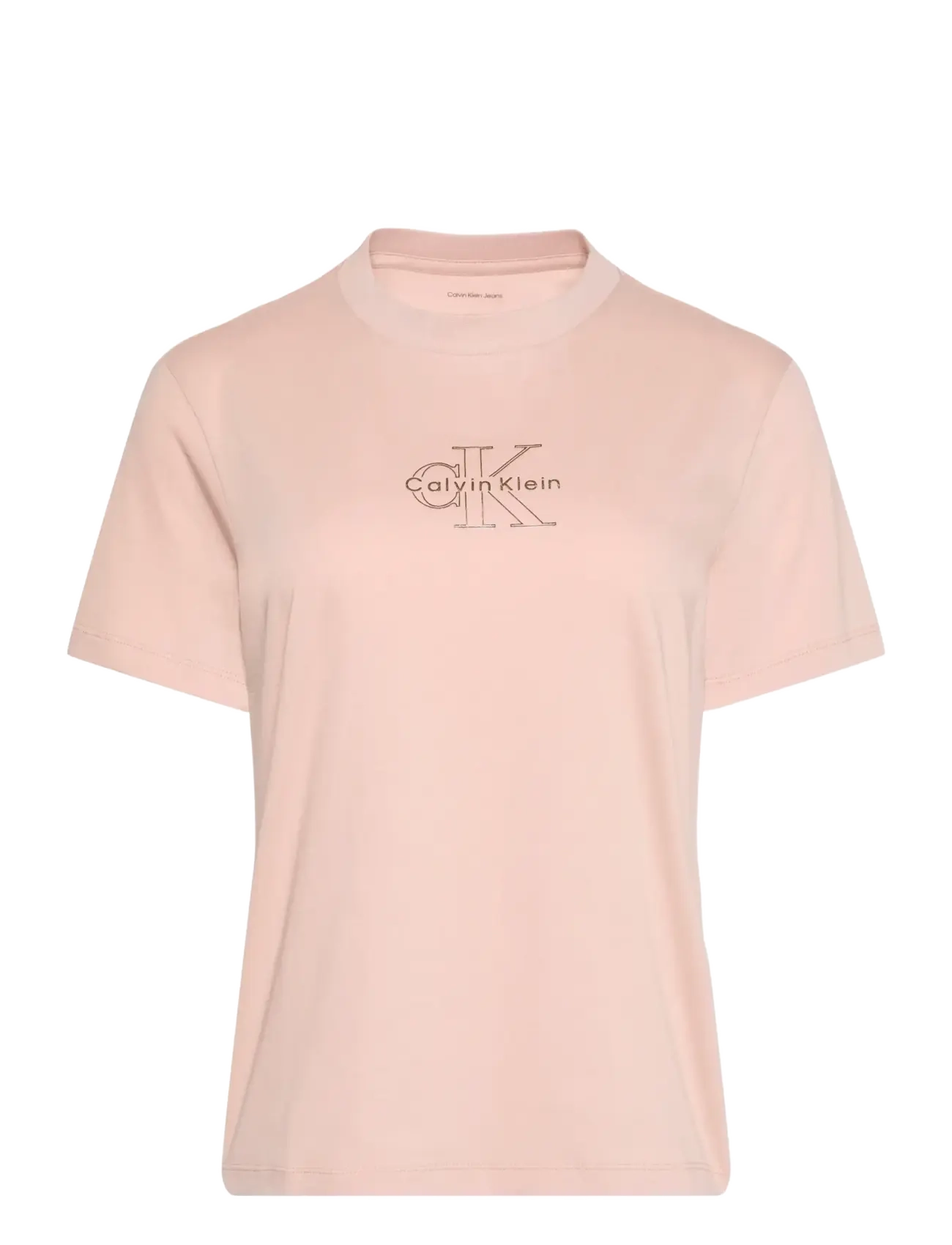 Calvin Klein Jeans SS CLASSIC FOIL MONOLOGO TEE - T-Shirts & Tops - TUSCAN WIND / pink/rose
