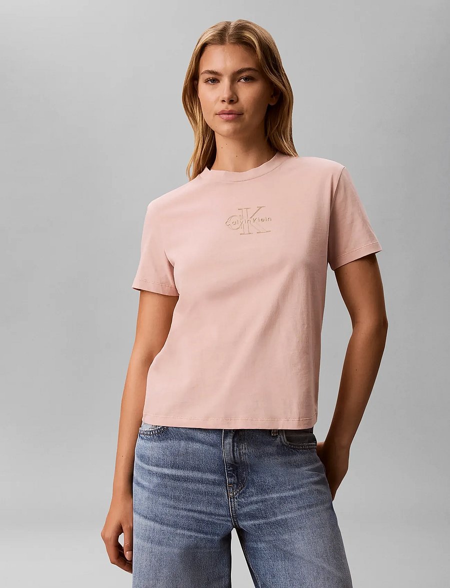 Calvin Klein Jeans - SS CLASSIC FOIL MONOLOGO TEE - t-shirts - tuscan wind - 3
