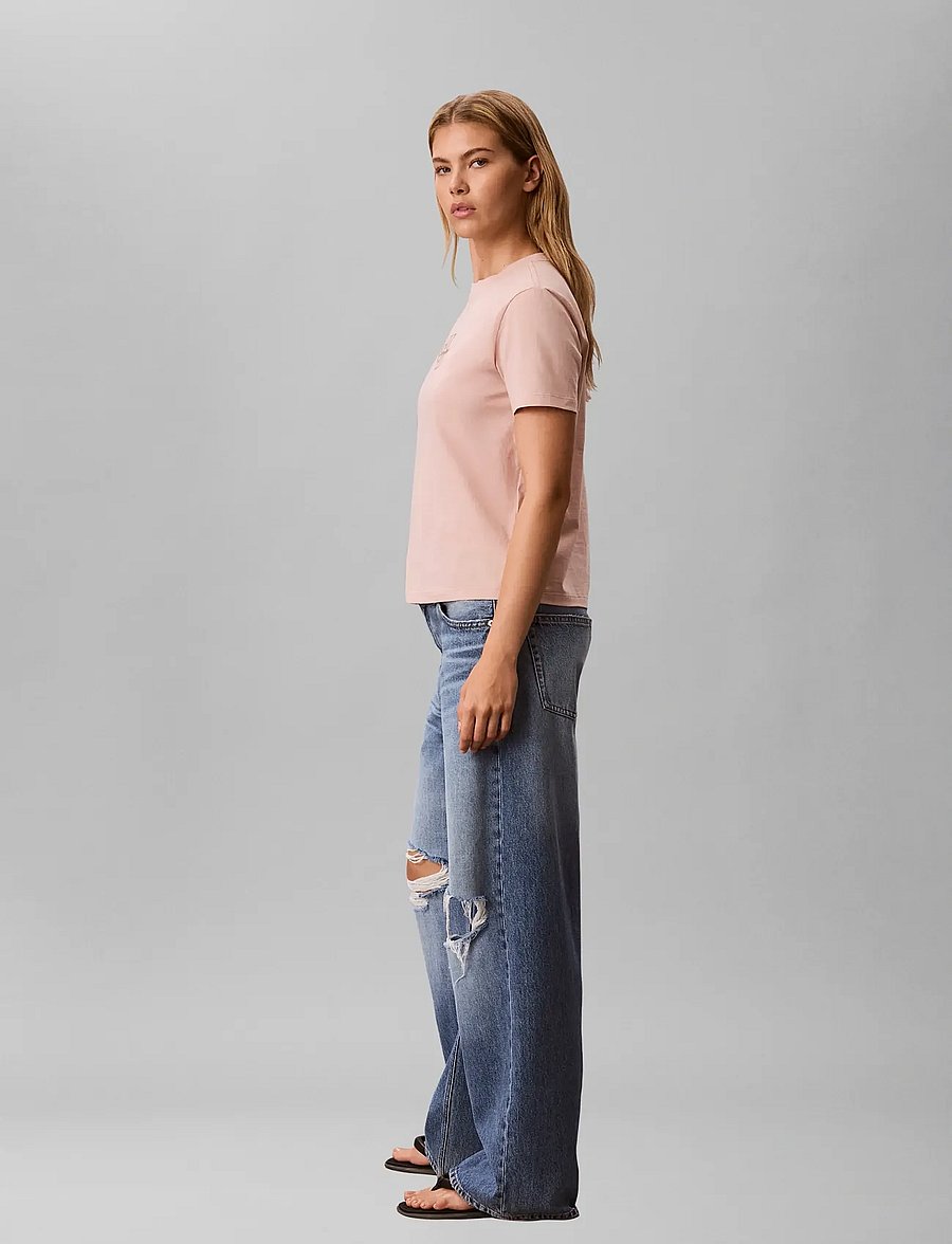 Calvin Klein Jeans - SS CLASSIC FOIL MONOLOGO TEE - t-shirts - tuscan wind - 5