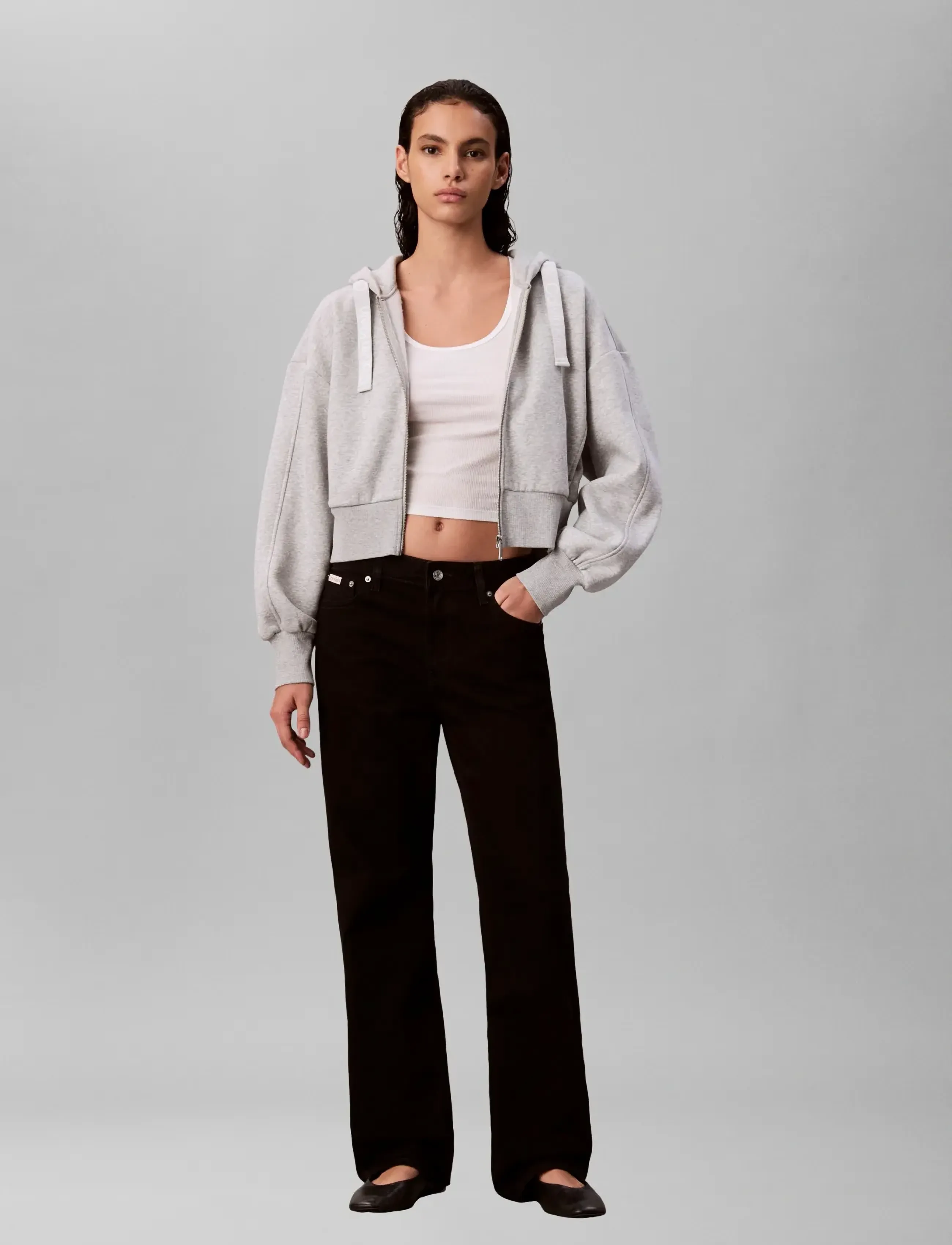 Calvin Klein Jeans Signature 90S Straight Soft Blac, 26 x 30, Black, Jeans > Lige-Almindelige, Dame
