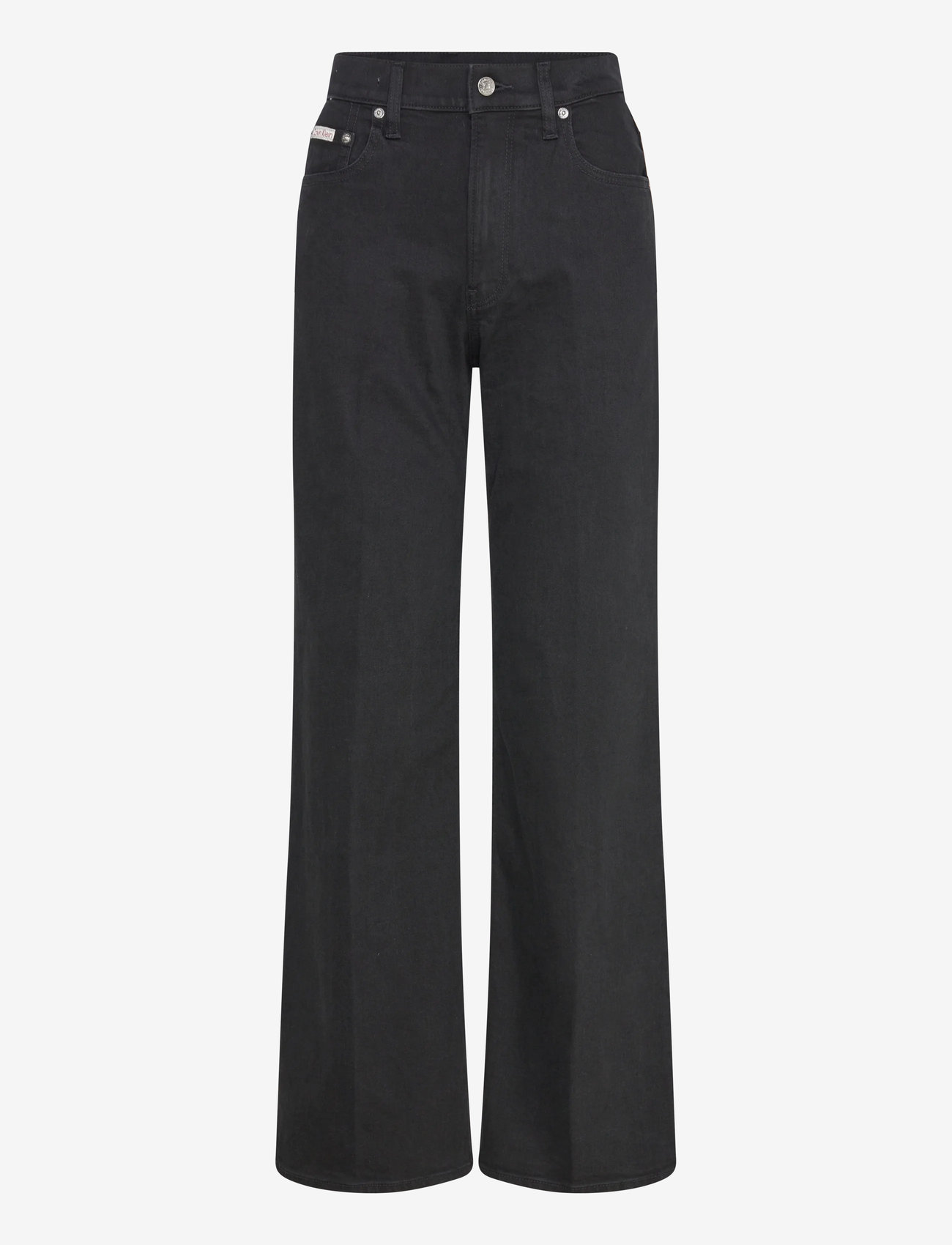 Calvin Klein Jeans - ULTRA HIGH WIDE LEG TRUE BLACK - brede jeans - true black - 0