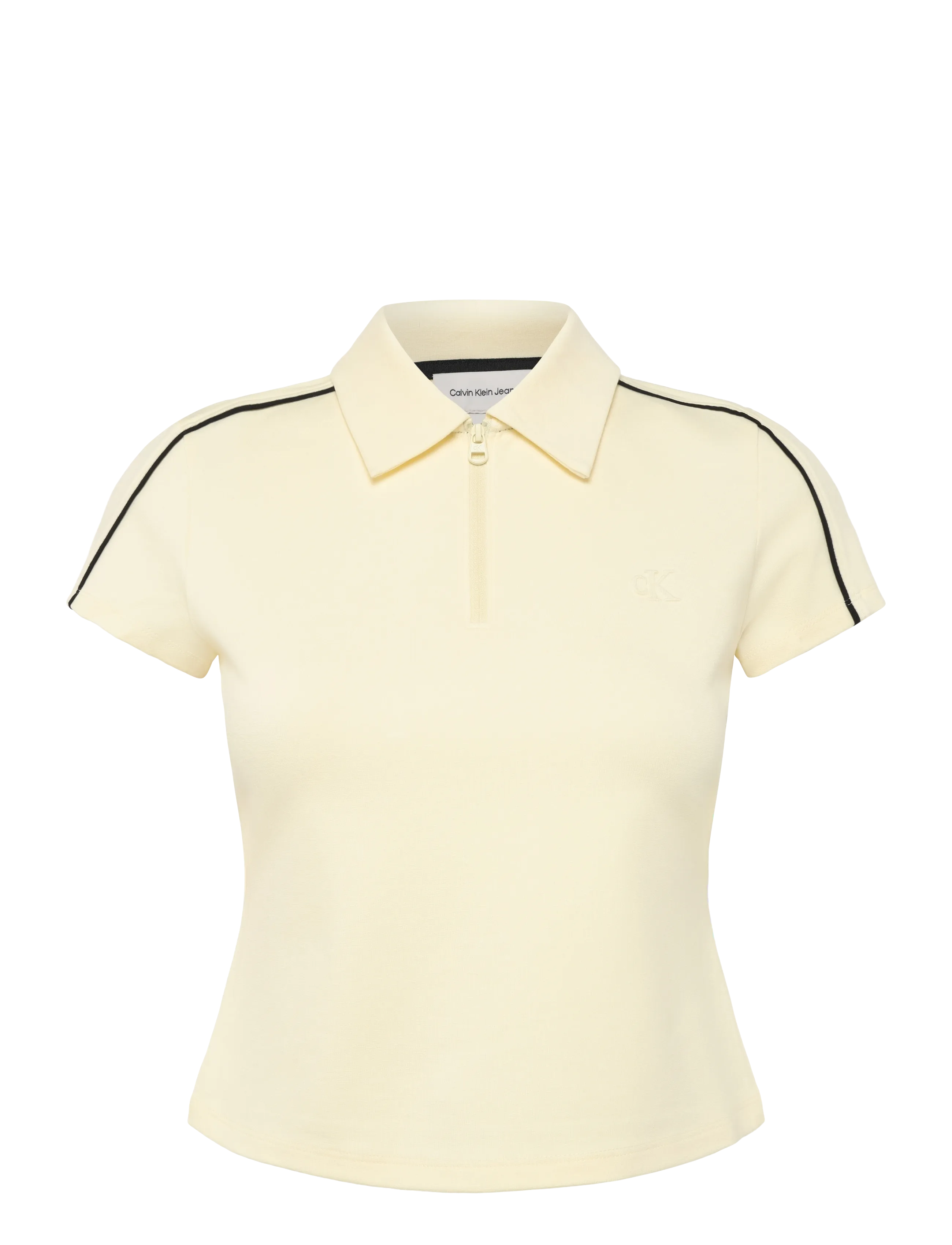 Calvin Klein Jeans SS PUNTO MILANO SHRUNKEN POLO - Calvin Klein Jeans - WAXY YELLOW / yellow