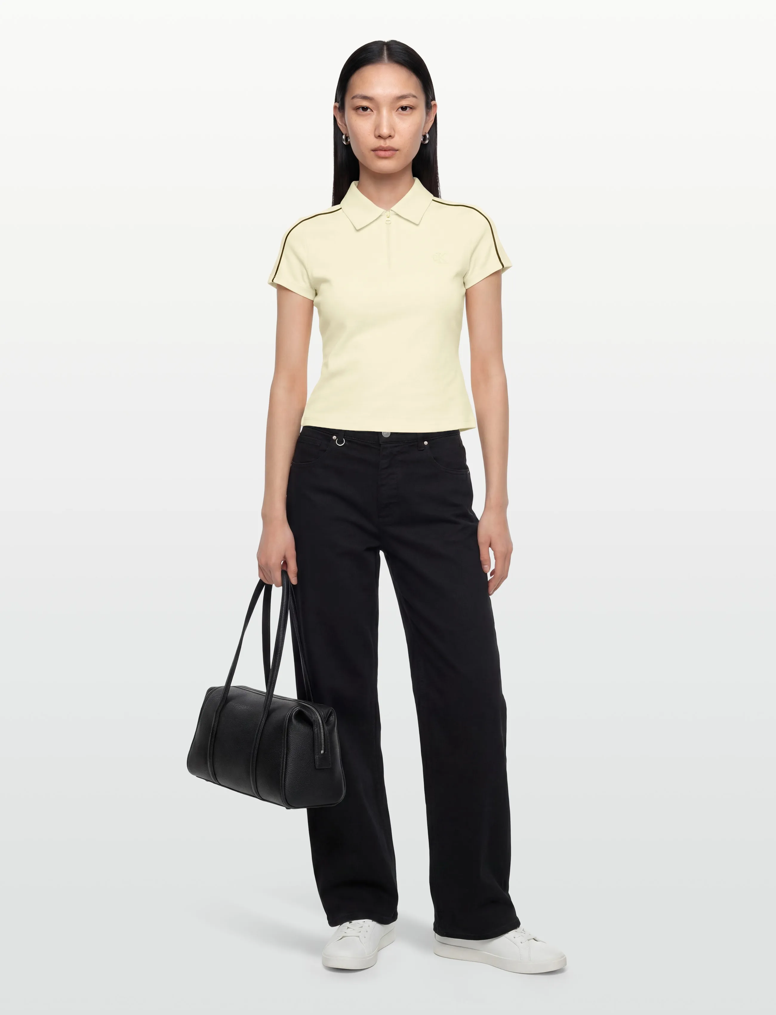 Calvin Klein Jeans - SS PUNTO MILANO SHRUNKEN POLO - poloer - waxy yellow - 0