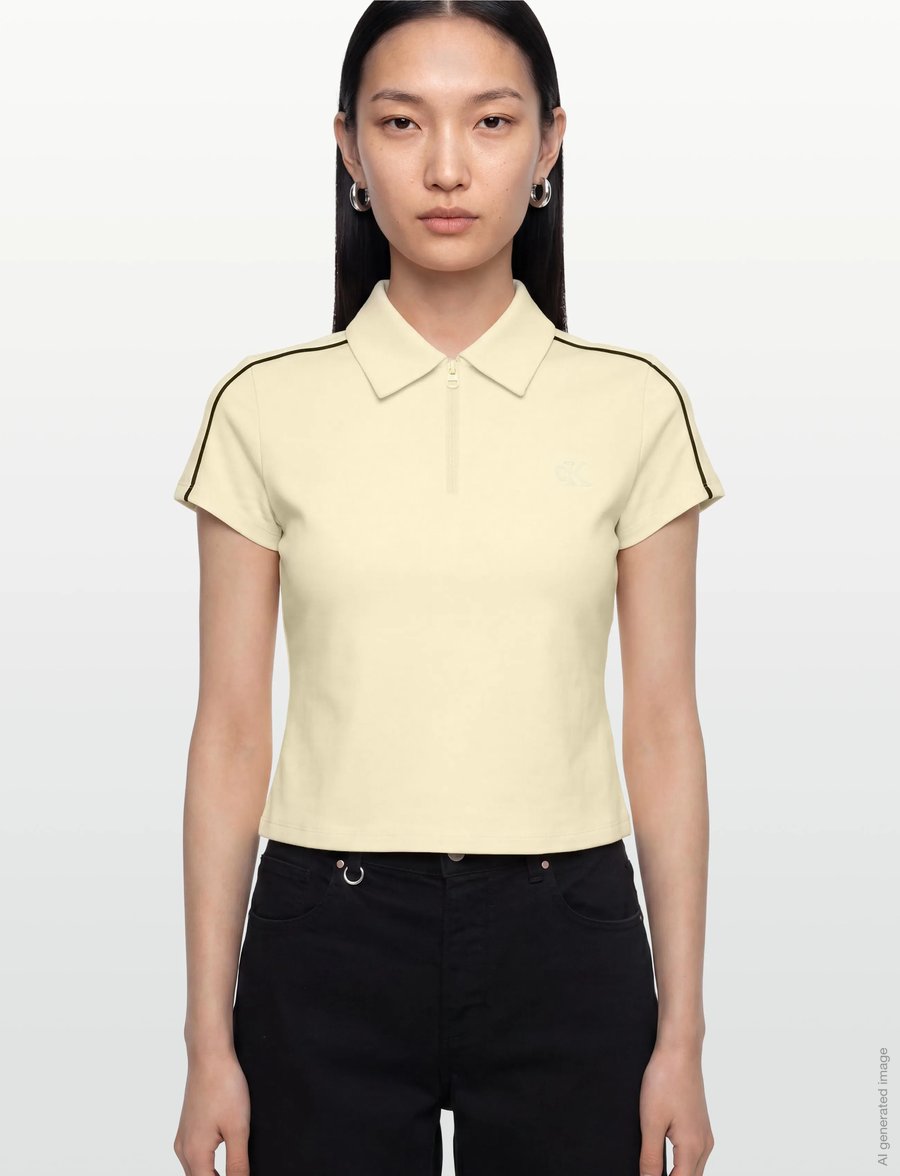 Calvin Klein Jeans - SS PUNTO MILANO SHRUNKEN POLO - poloer - waxy yellow - 3