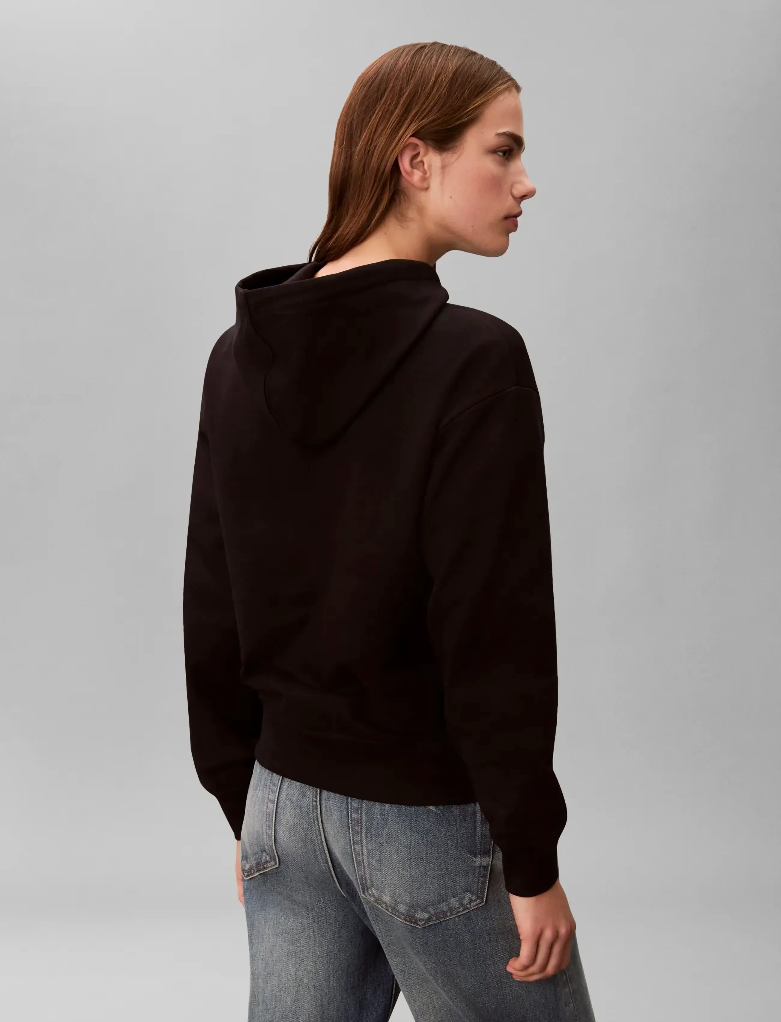 Calvin Klein Jeans - LS MONOLOGO FRENCH TERRY PO HOOD - džemperiai su gobtuvu - black - 4