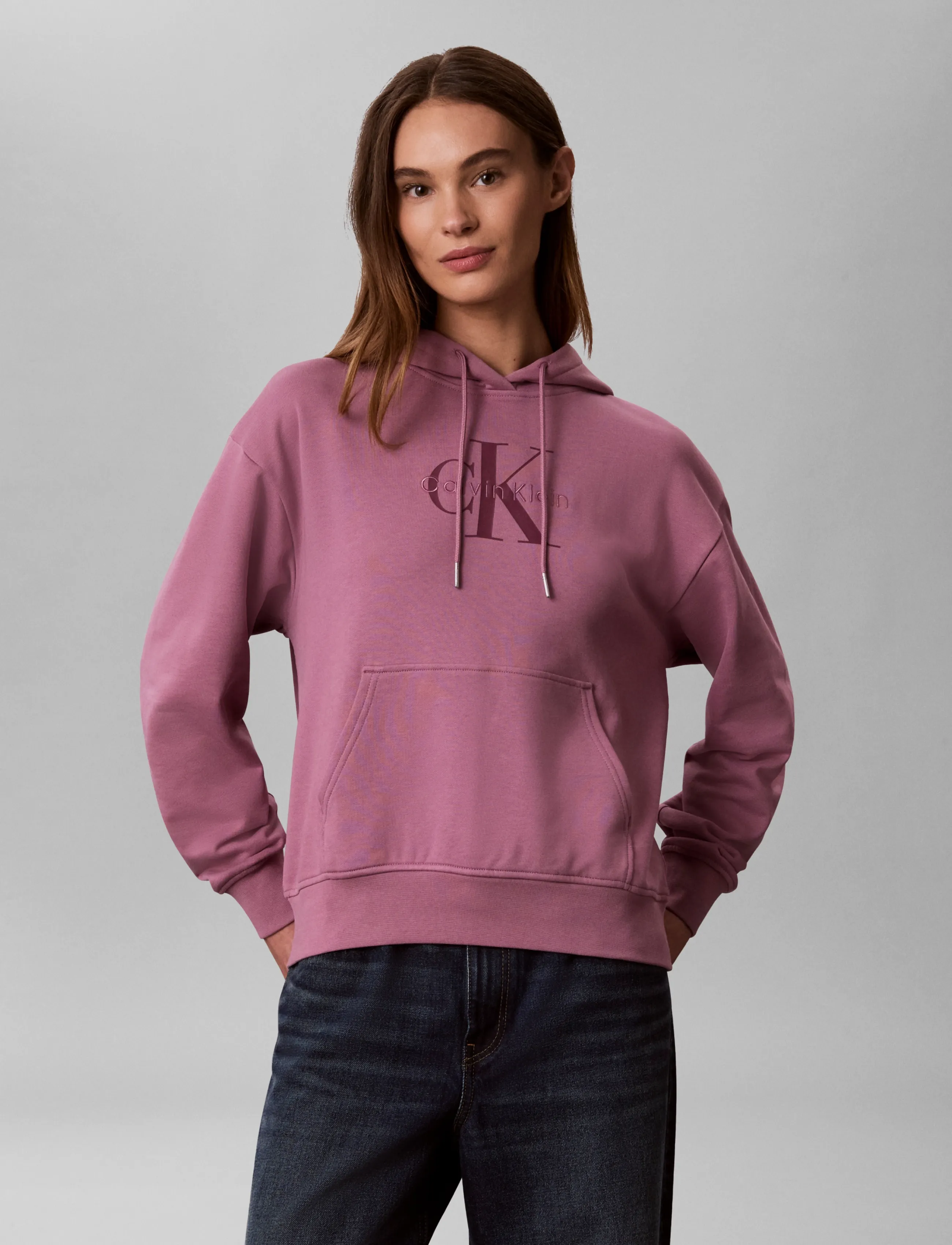 Calvin Klein Jeans - LS MONOLOGO FRENCH TERRY PO HOOD - hoodies - dusky orchid - 3