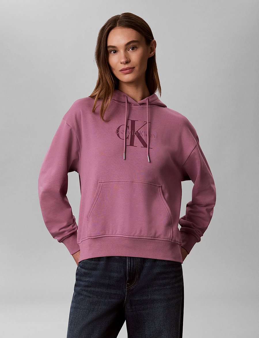 Calvin Klein Jeans - LS MONOLOGO FRENCH TERRY PO HOOD - hettupeysur - dusky orchid - 3
