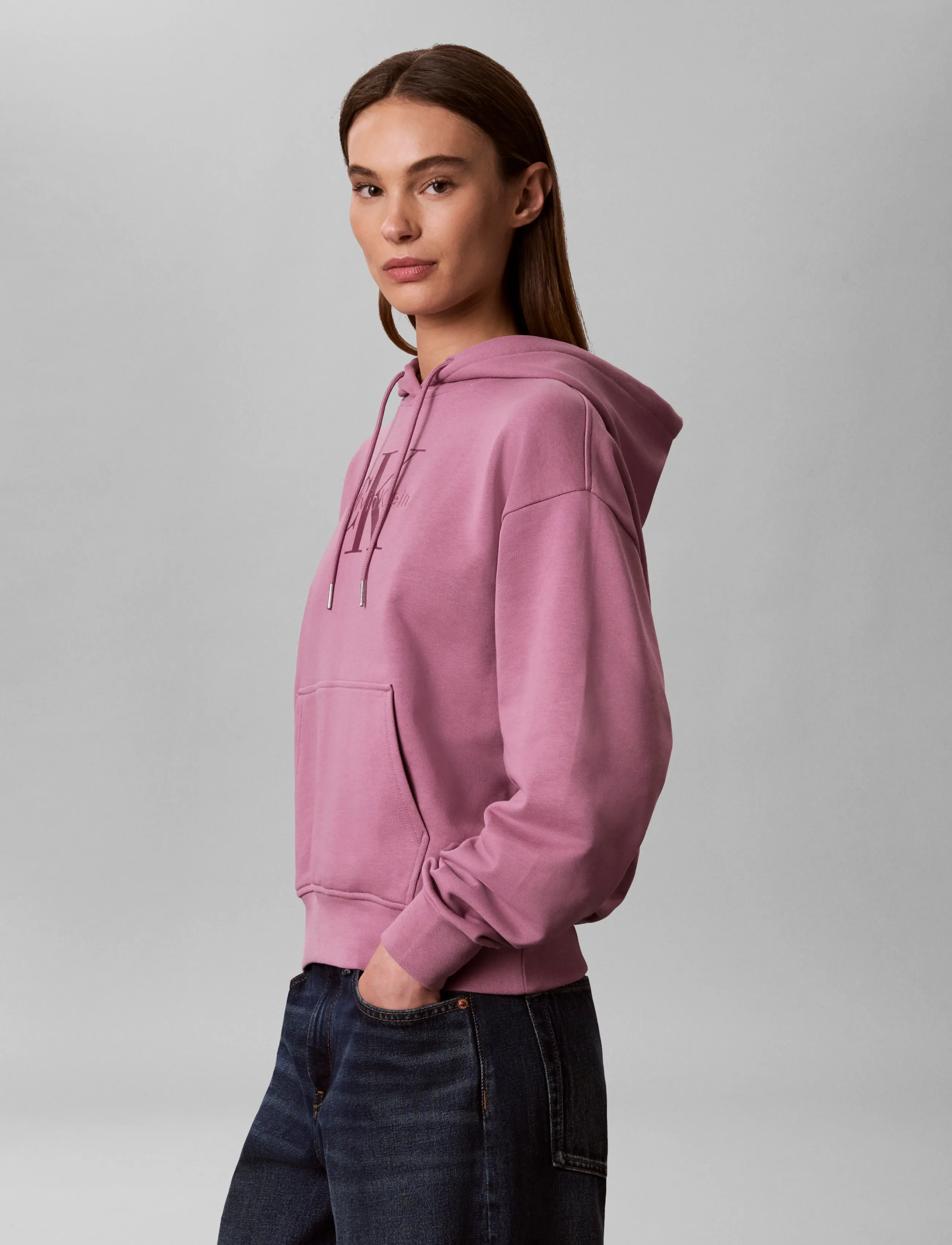 Calvin Klein Jeans - LS MONOLOGO FRENCH TERRY PO HOOD - hoodies - dusky orchid - 5