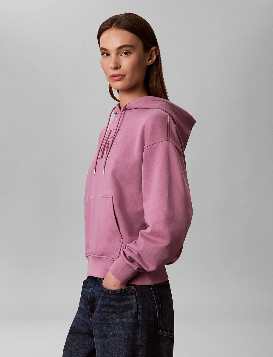 Calvin Klein Jeans - LS MONOLOGO FRENCH TERRY PO HOOD - hettupeysur - dusky orchid - 5