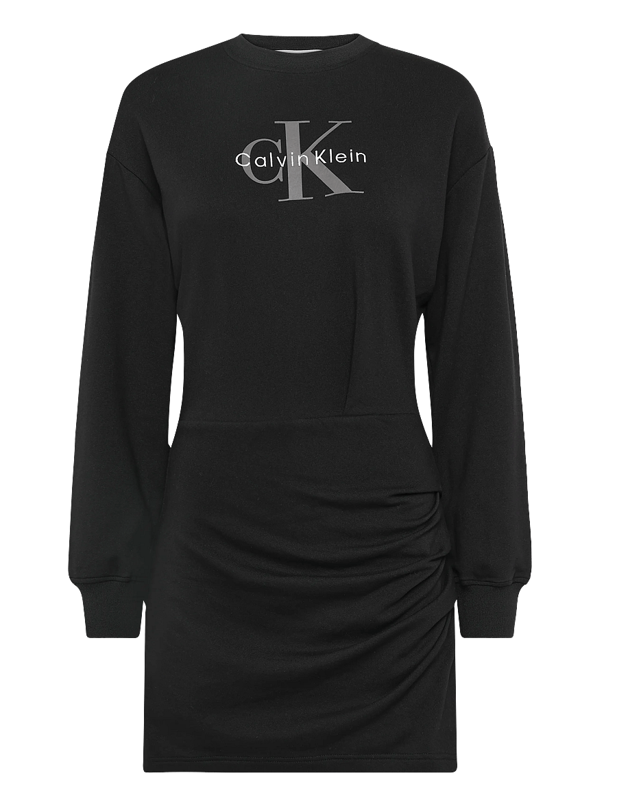 Calvin Klein Jeans - LS MONOLOGO TERRY CREW FASHION D - t-shirtkjoler - black - 1