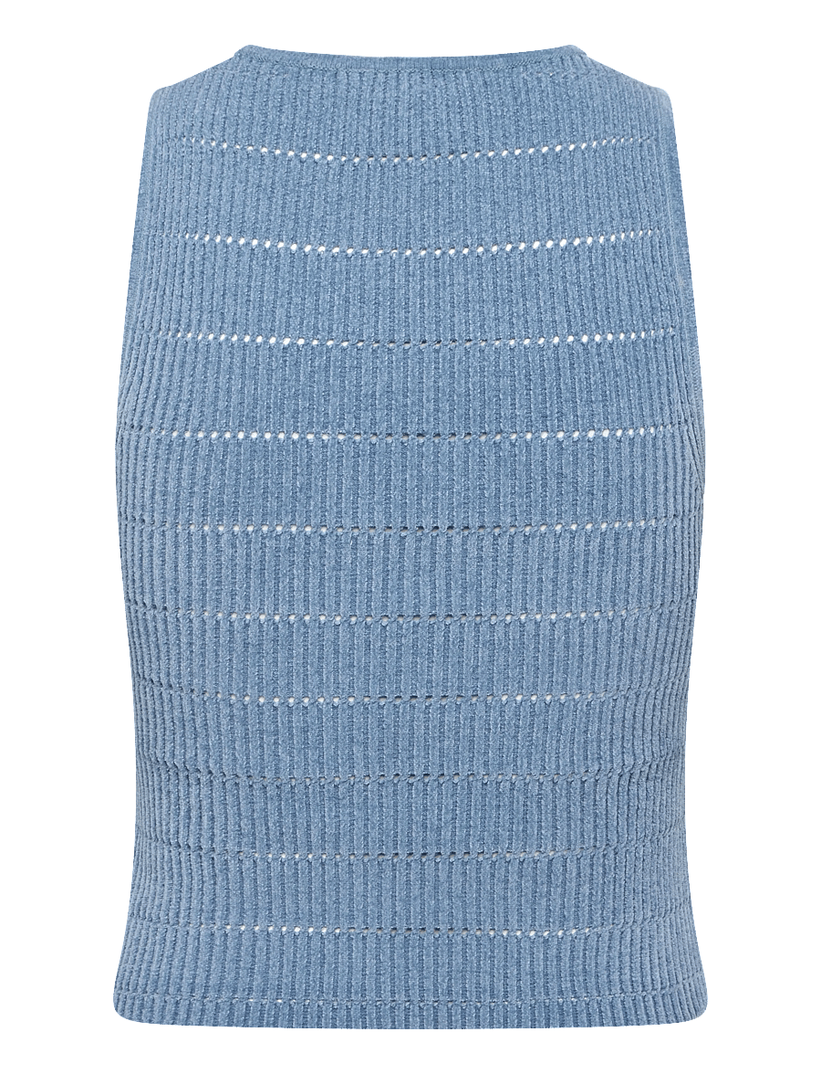 Calvin Klein Jeans - MATTE CHENILLE SL TOP - dusty sailor blue - 1