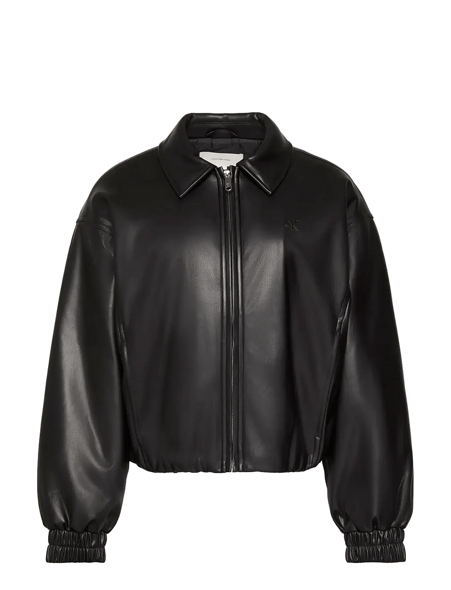 Calvin Klein Jeans - FAUX LEATHER INSULATED BOMBER - skinnjackor - black - 1