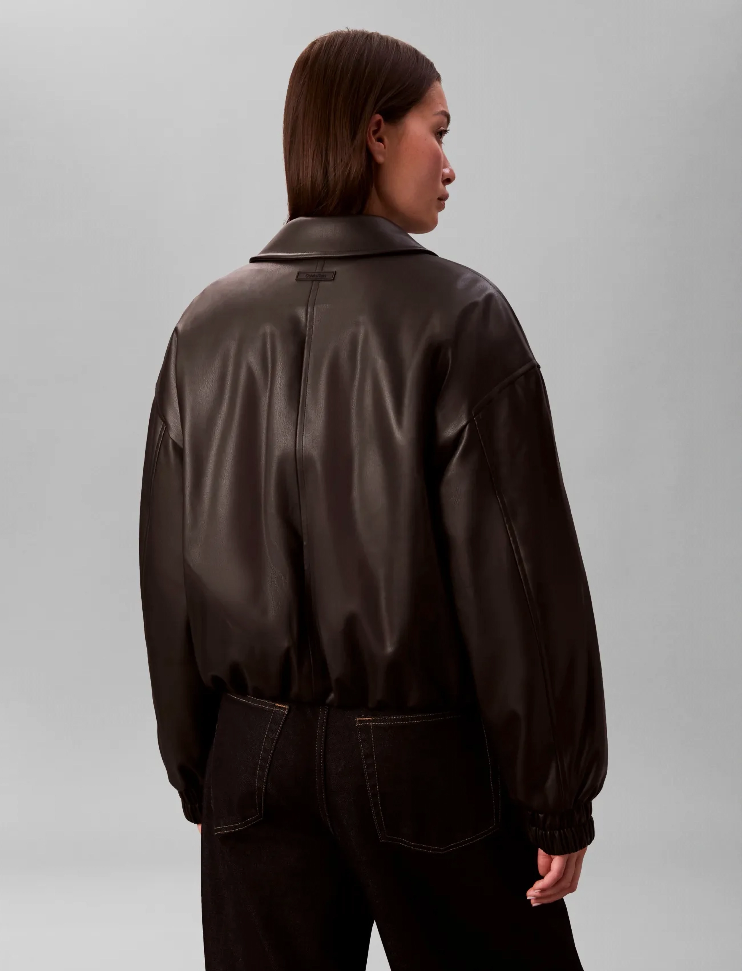 Faux Leather Insulated Bomber 5