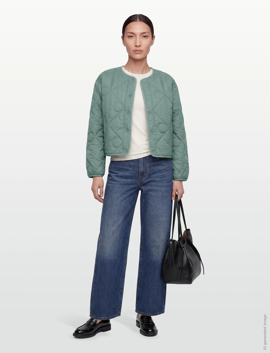 Calvin Klein Jeans - LIGHTWEIGHT AOP QUILTED LINER - vårjackor - autumn green - 0