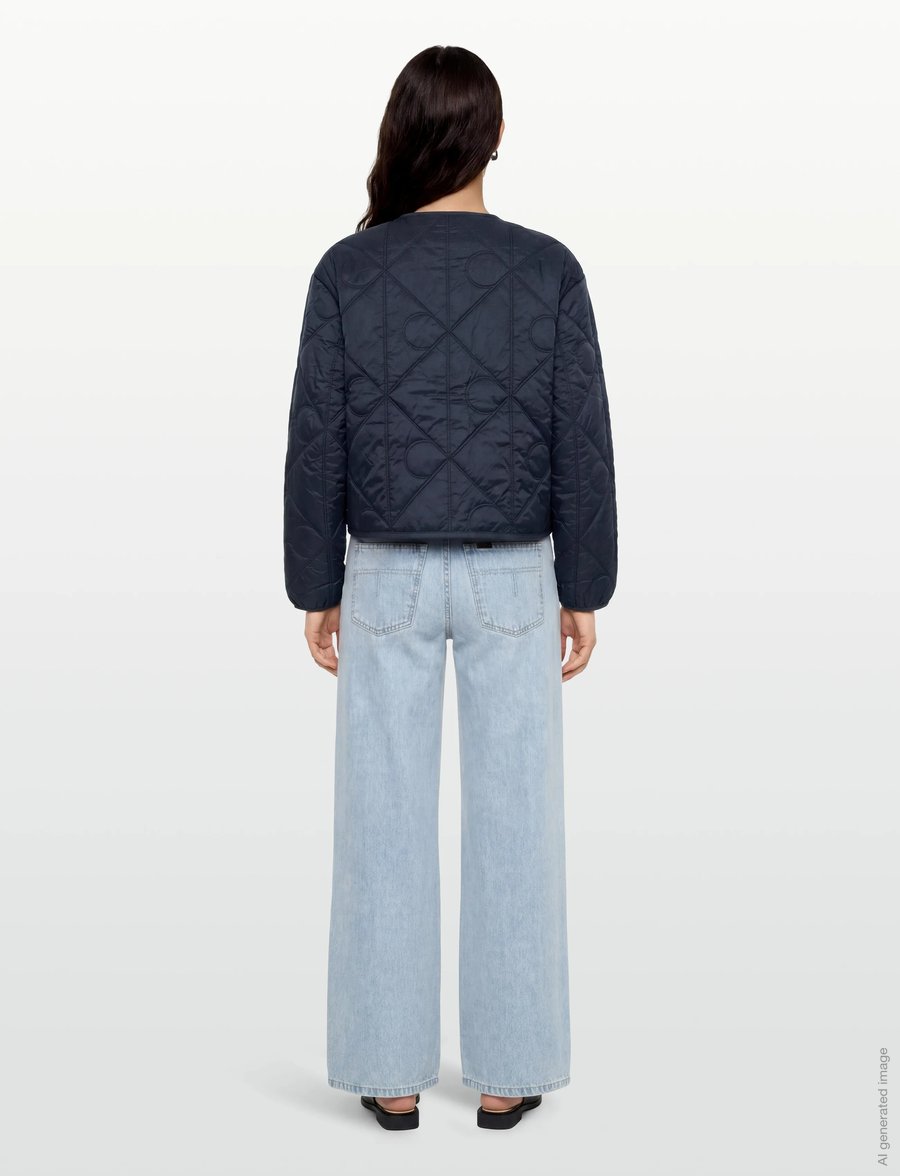 Calvin Klein Jeans - LIGHTWEIGHT AOP QUILTED LINER - forårsjakker - inkwell - 4