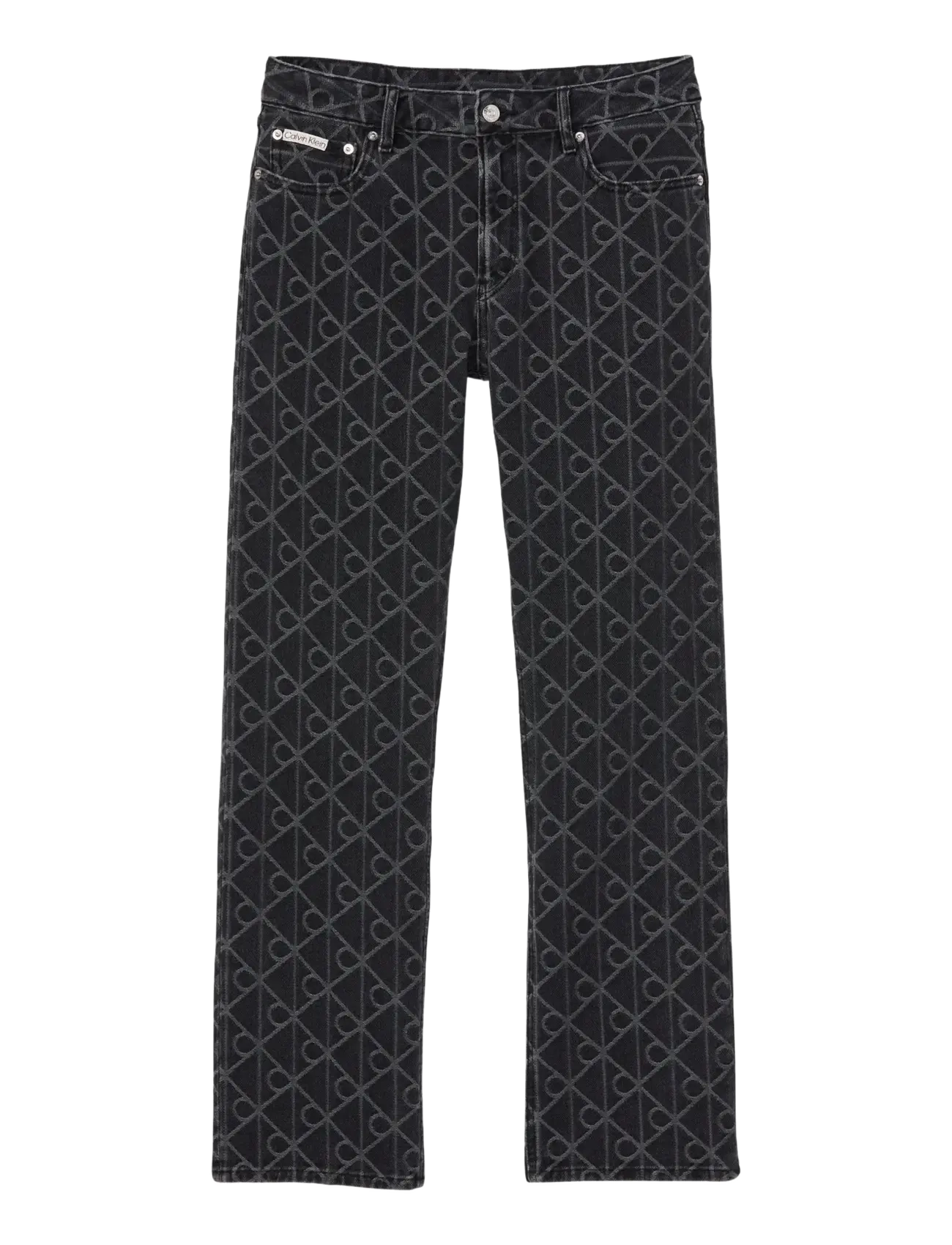 Calvin Klein Jeans SIGNATURE 90s STRAIGHT BLACK EMB - Jeans - BLACK EMBLEM / black