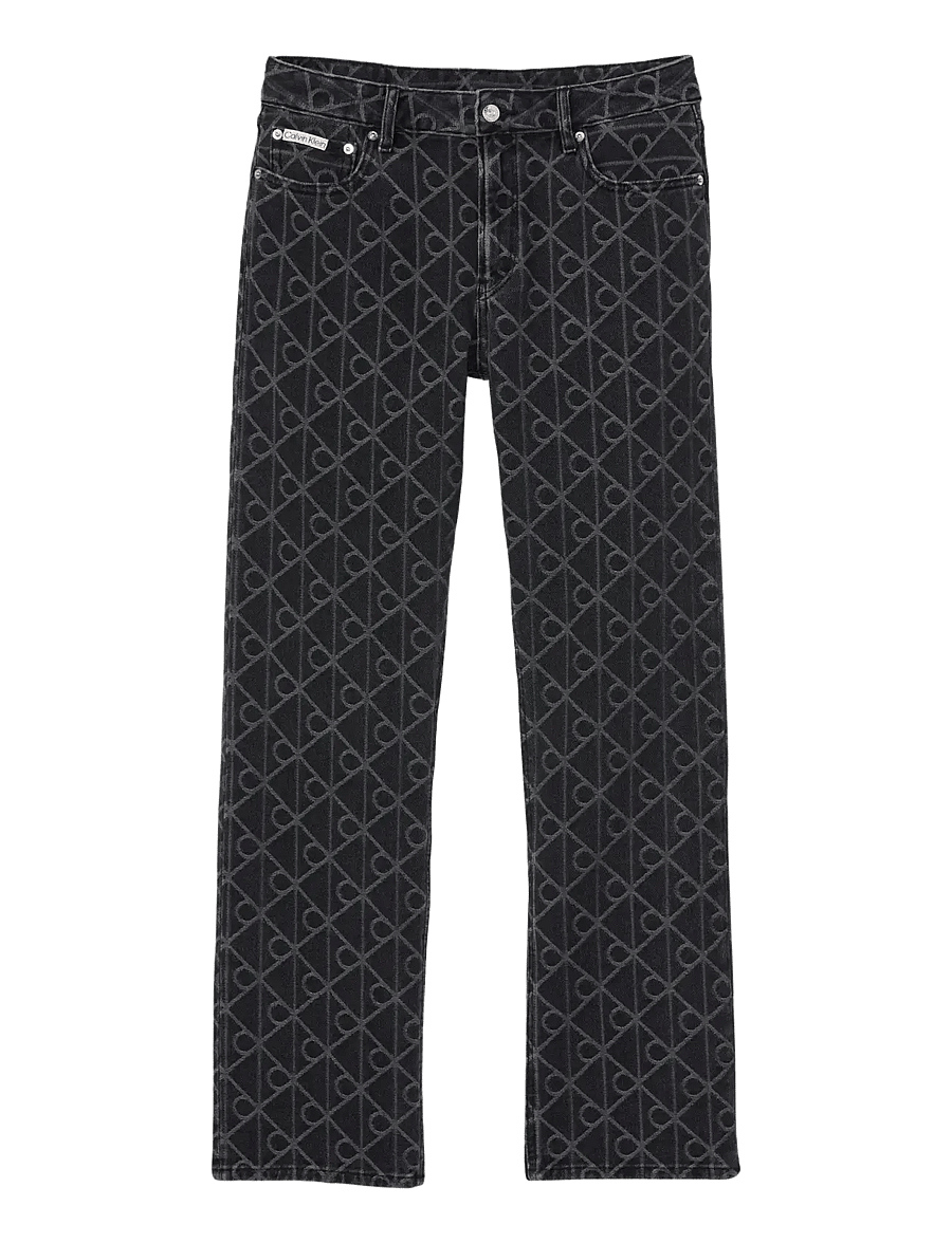 Calvin Klein Jeans - SIGNATURE 90s STRAIGHT BLACK EMB - raka jeans - black emblem - 1