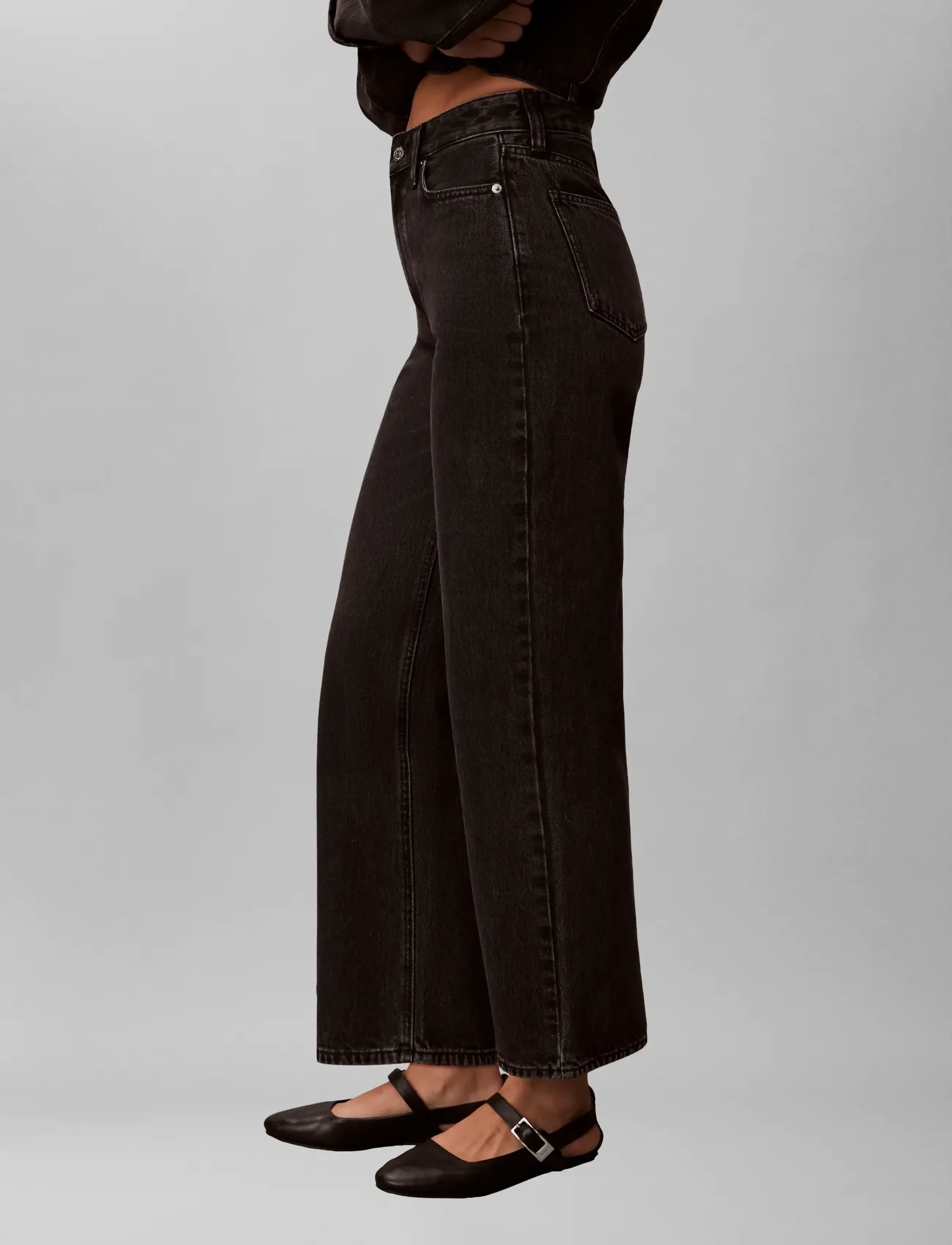 Calvin Klein Jeans Eu Barrel Jean Ck Essential Blac jeans dam – bild 6