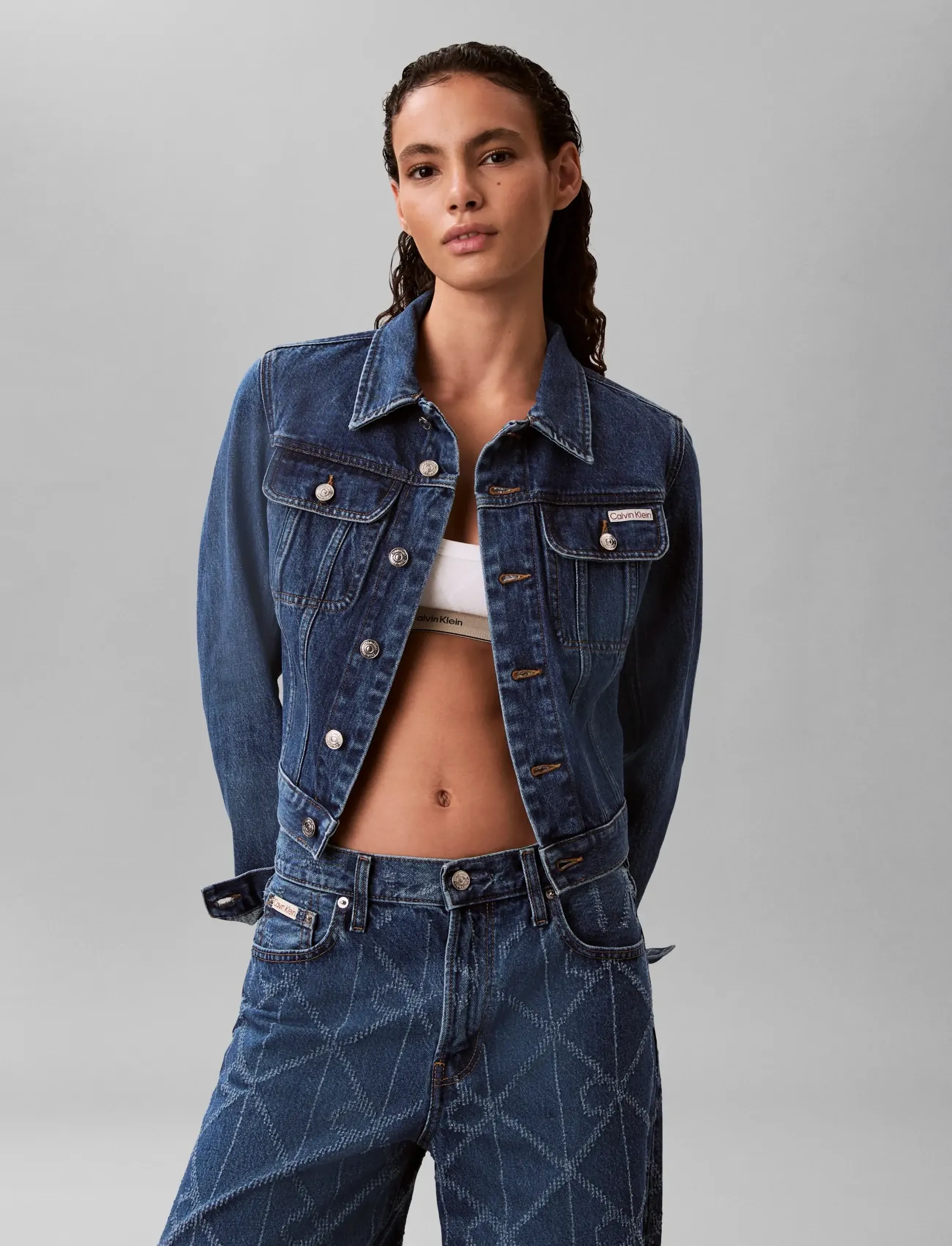 Calvin Klein Jeans - CROPPED 90S DENIM JACKET INDIGO - spring jackets - indigo park - 2