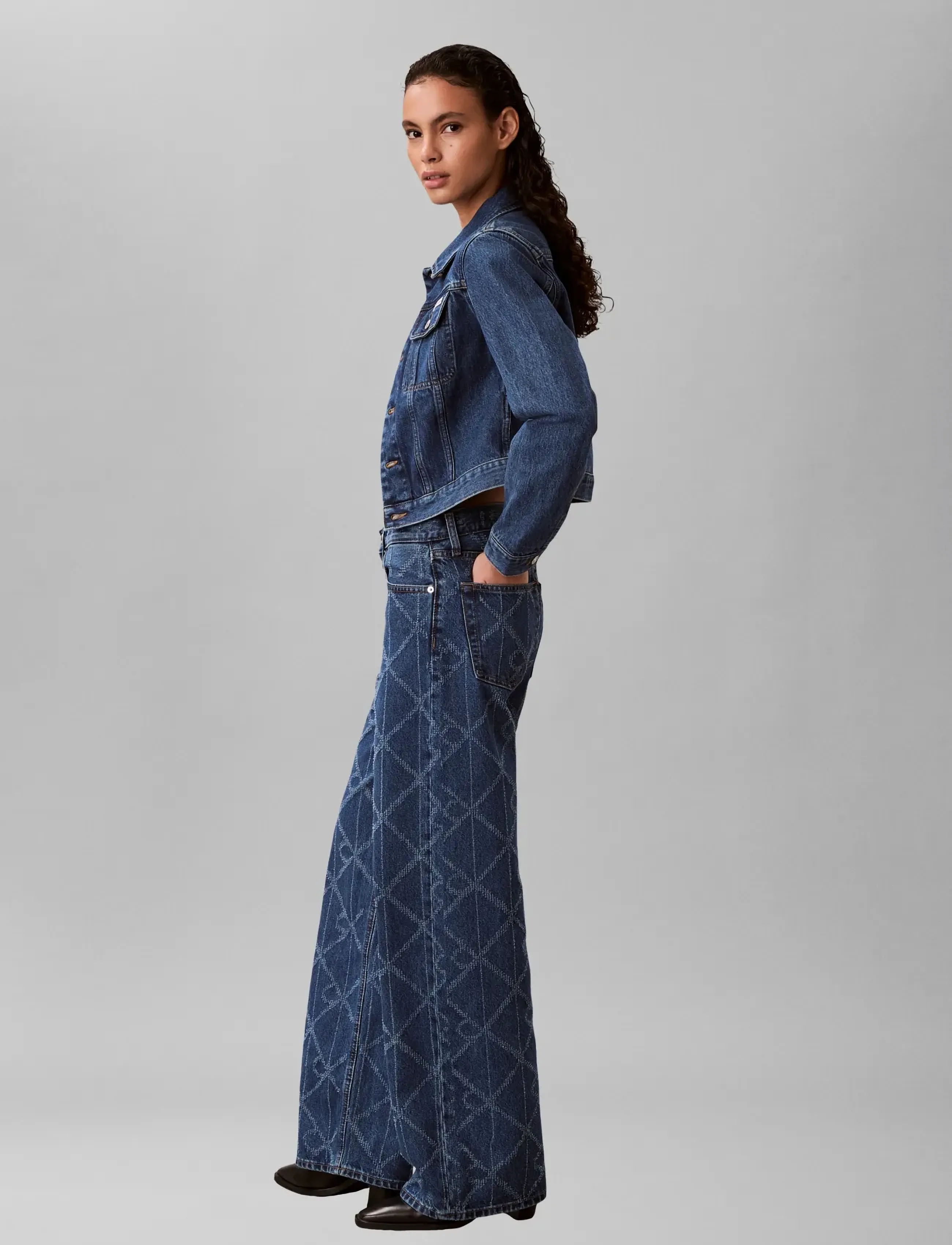 Calvin Klein Jeans - CROPPED 90S DENIM JACKET INDIGO - spring jackets - indigo park - 4