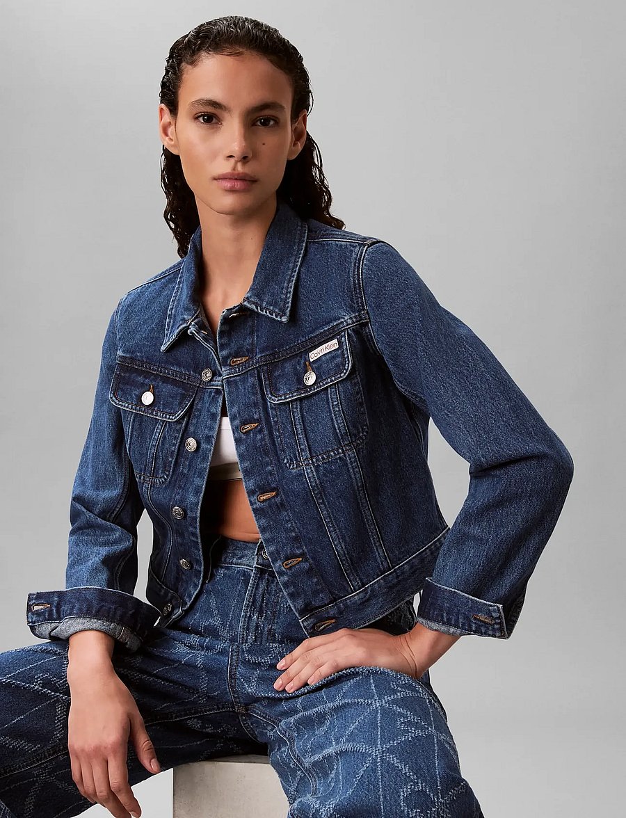 Calvin Klein Jeans - CROPPED 90S DENIM JACKET INDIGO - frühlingsjacken - indigo park - 5