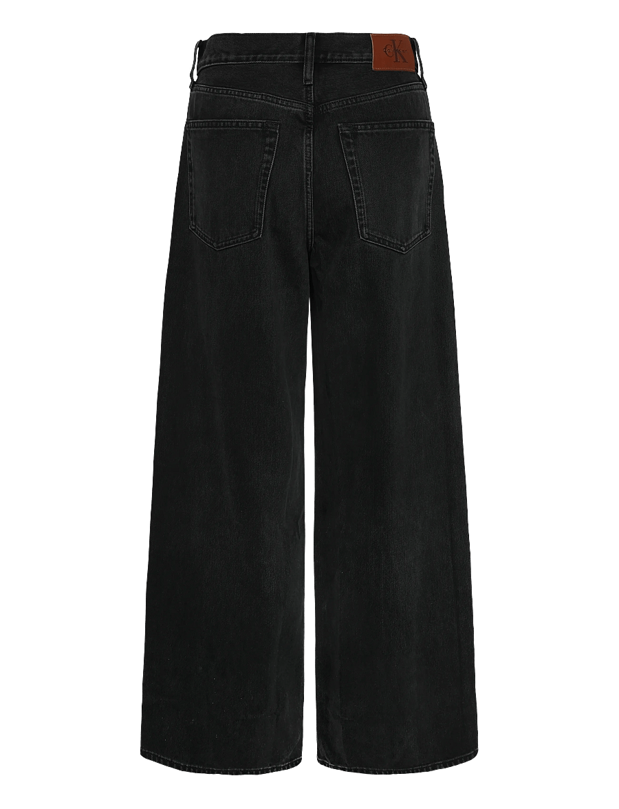 Calvin Klein Jeans - THE WIDE LEG EVENING BLACK - hosen mit weitem bein - evening black - 2