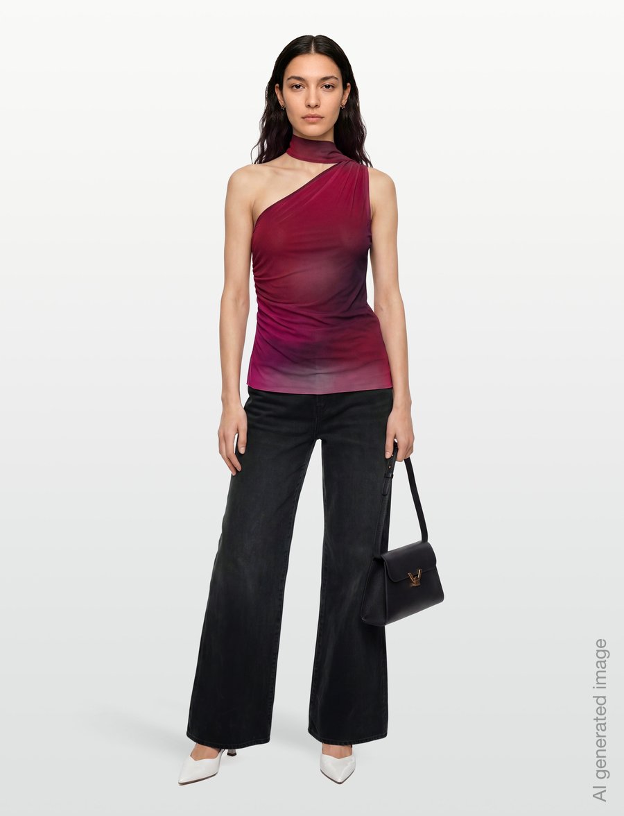Calvin Klein Jeans - THE WIDE LEG EVENING BLACK - hosen mit weitem bein - evening black - 0