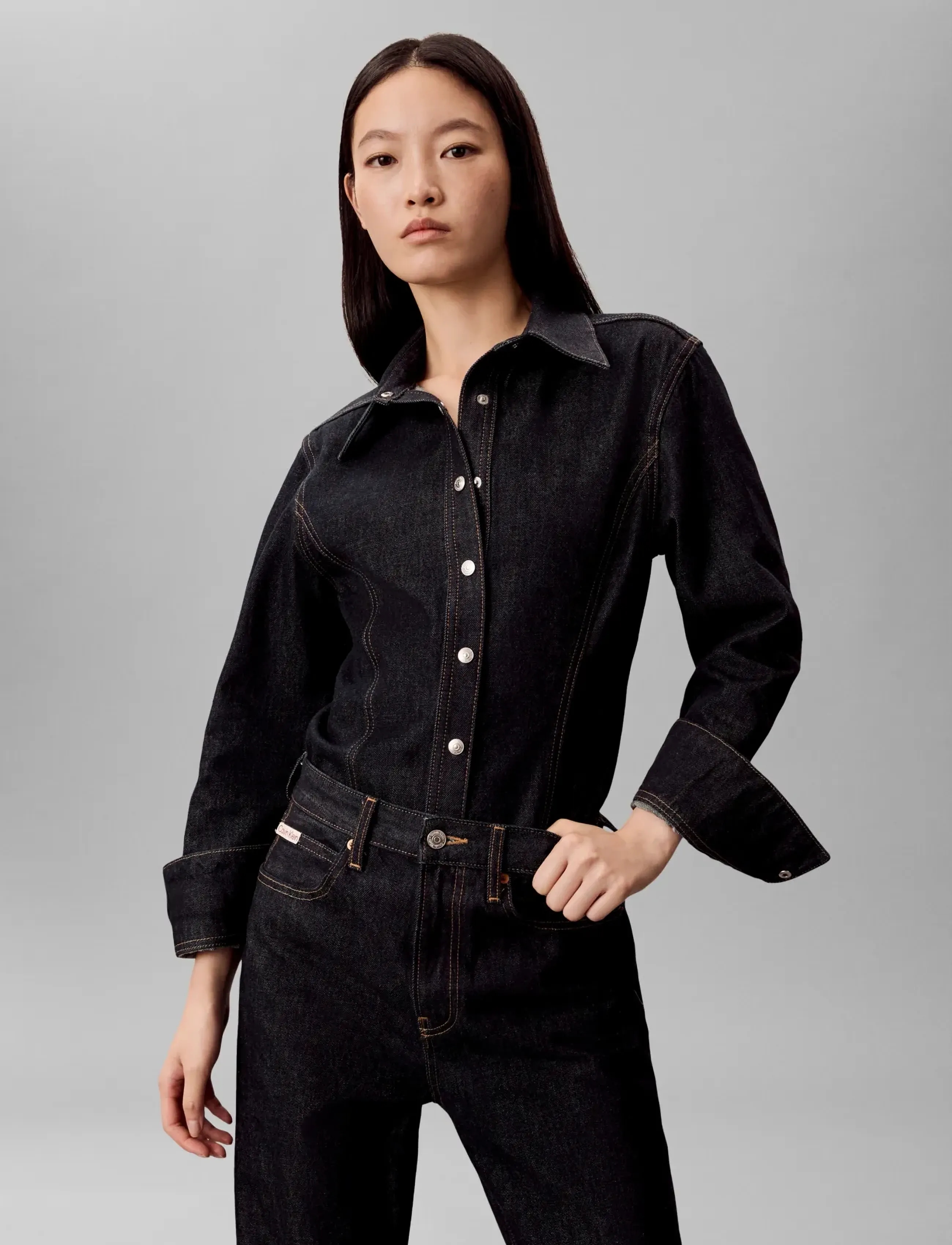 Calvin Klein Jeans - SEAMED SHIRT CLASSIC CK RINSE - jeanshemden - classic ck rinse - 3