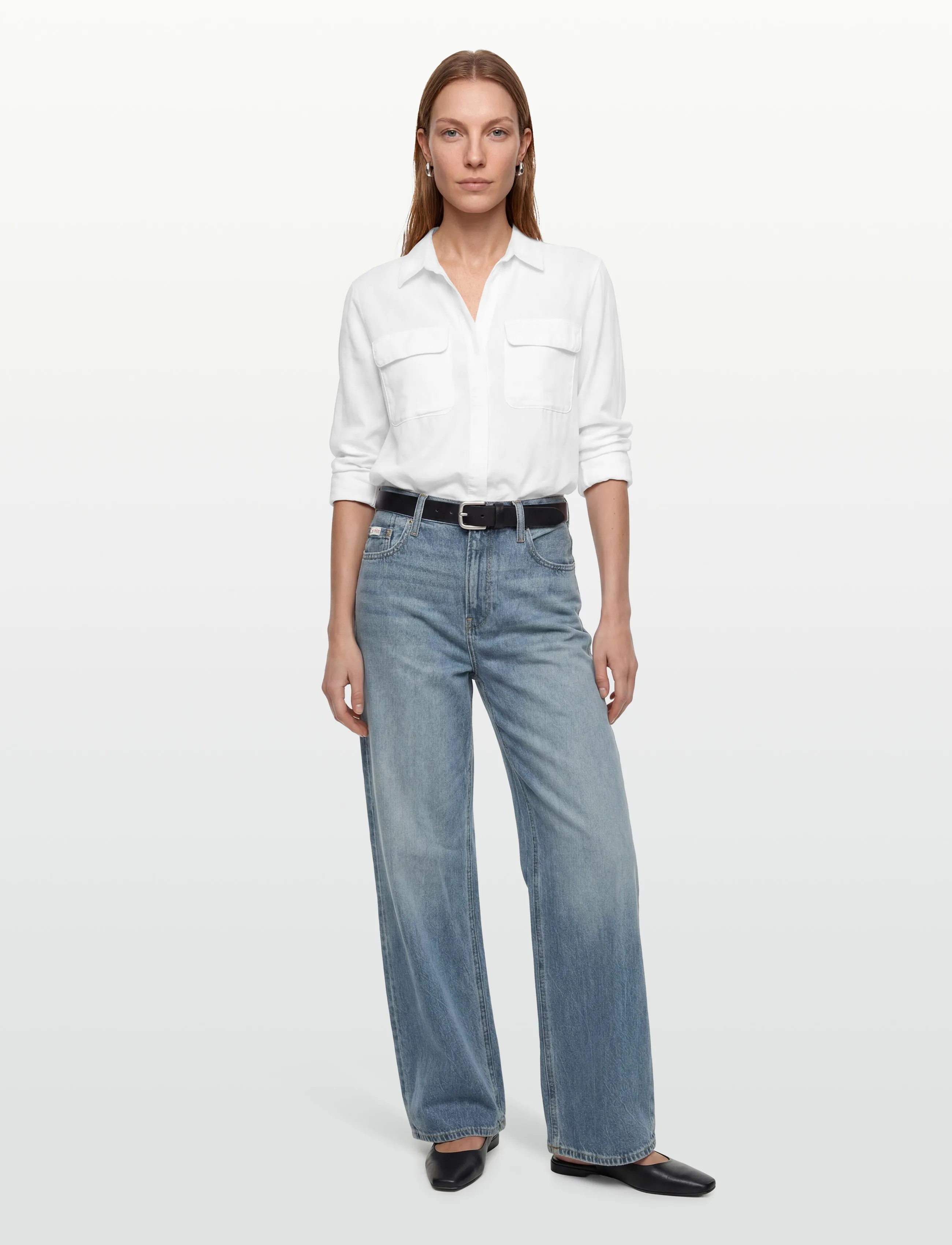 Calvin Klein Jeans LOW RISE BAGGY VINTAGE HAMPTON - Hosen mit weitem Bein - VINTAGE HAMPTON / blue