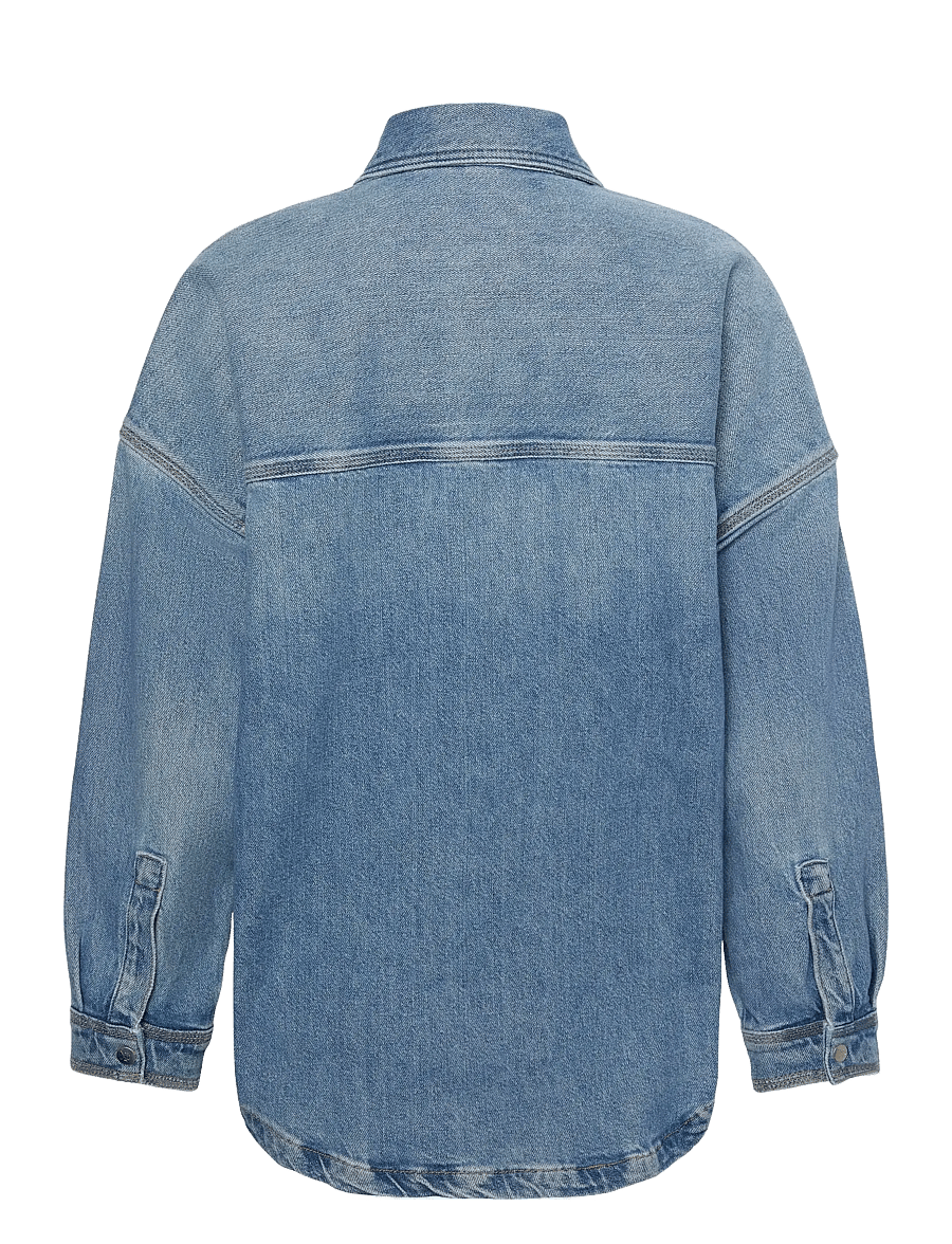 Calvin Klein Jeans - DENIM BOYFRIEND SHIRT OVERNIGHT - denim jackets - overnight blue - 2