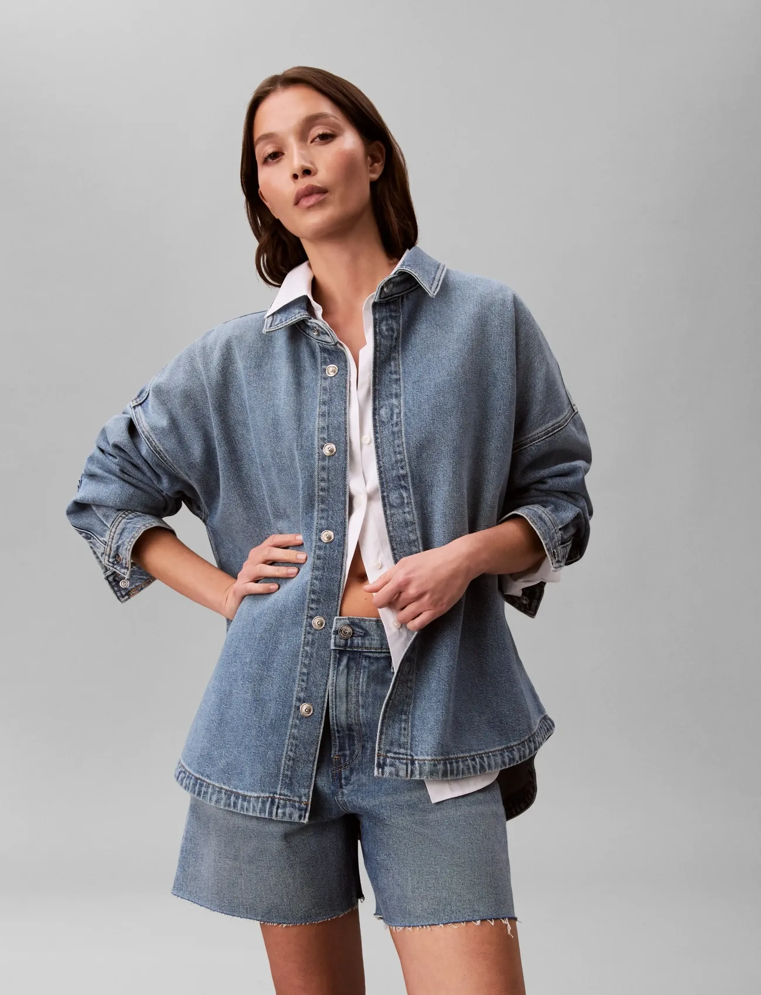 Calvin Klein Jeans - DENIM BOYFRIEND SHIRT OVERNIGHT - forårsjakker - overnight blue - 4