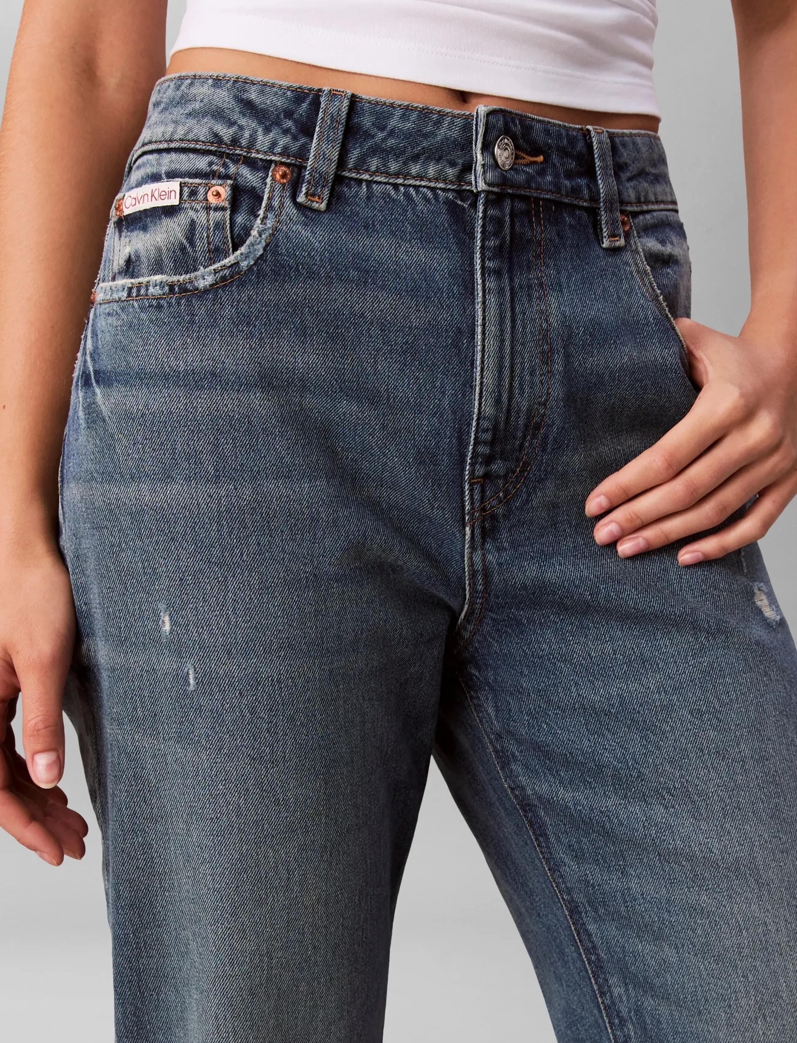 Calvin Klein Jeans - HIGH RISE STRAIGHT MEMPHIS - sirge säärega teksad - memphis - 4