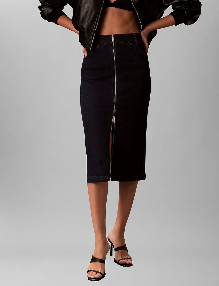 Calvin Klein Jeans - DENIM ZIP FRONT SKIRT CK CLASSIC - denim skirts - ck classic rinse - 3