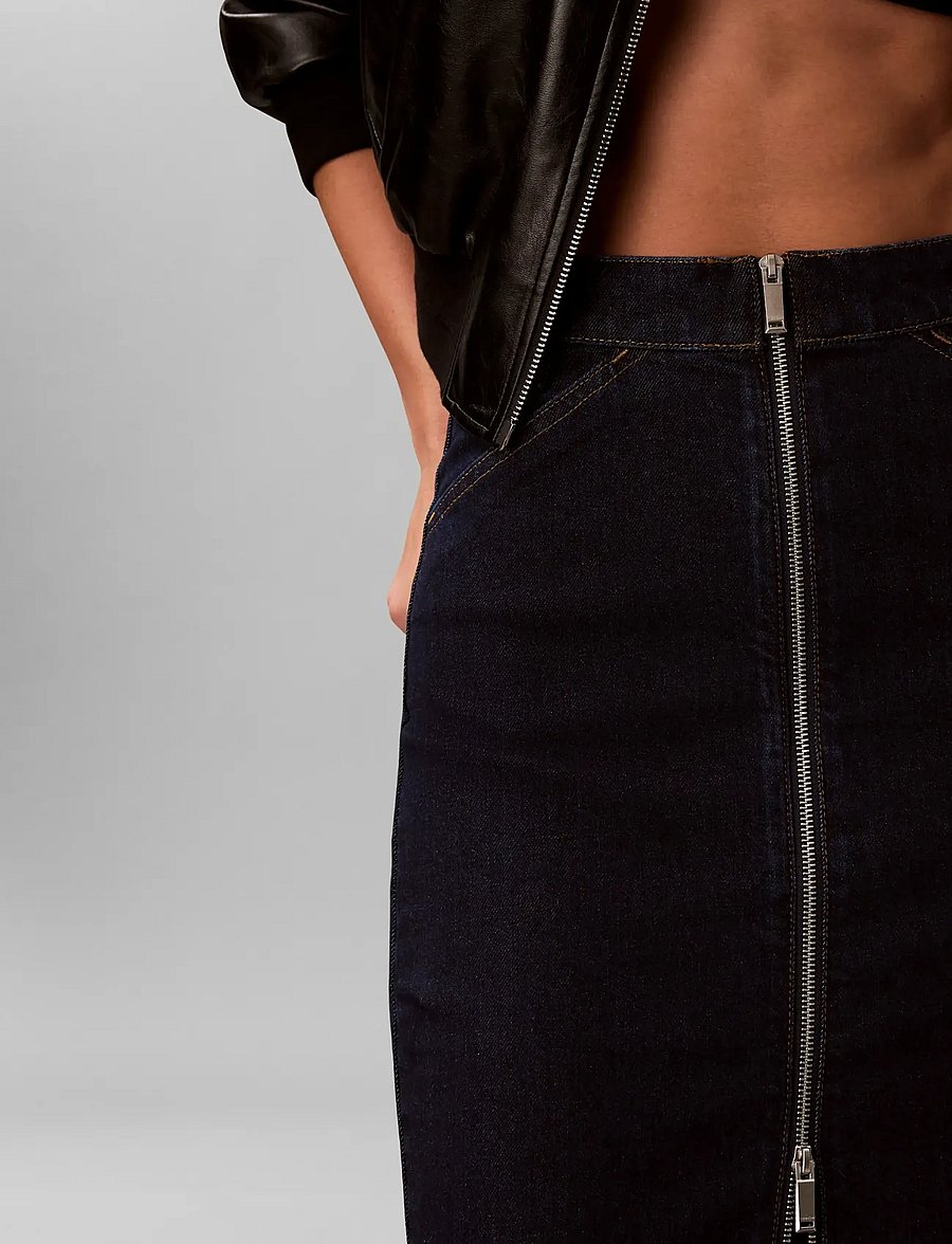 Calvin Klein Jeans - DENIM ZIP FRONT SKIRT CK CLASSIC - denim skirts - ck classic rinse - 4