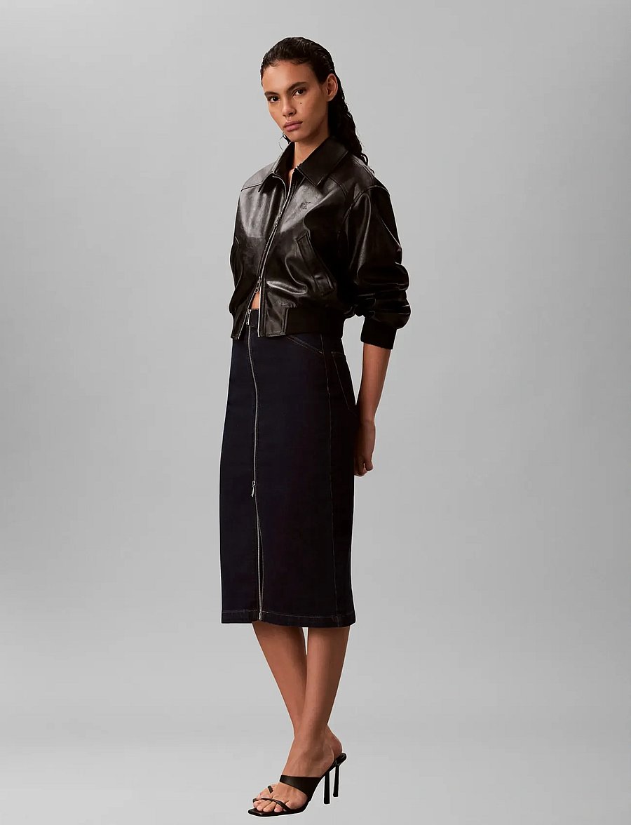 Calvin Klein Jeans - DENIM ZIP FRONT SKIRT CK CLASSIC - denim skirts - ck classic rinse - 5