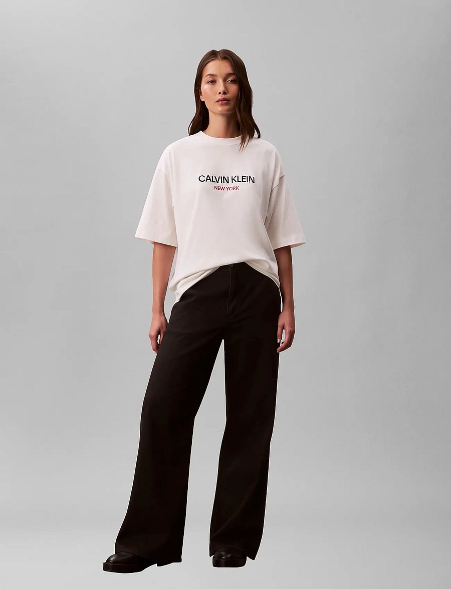 Calvin Klein Jeans - SS RELAXED SEQUIN LOGO TEE - t-shirts - white greige - 2