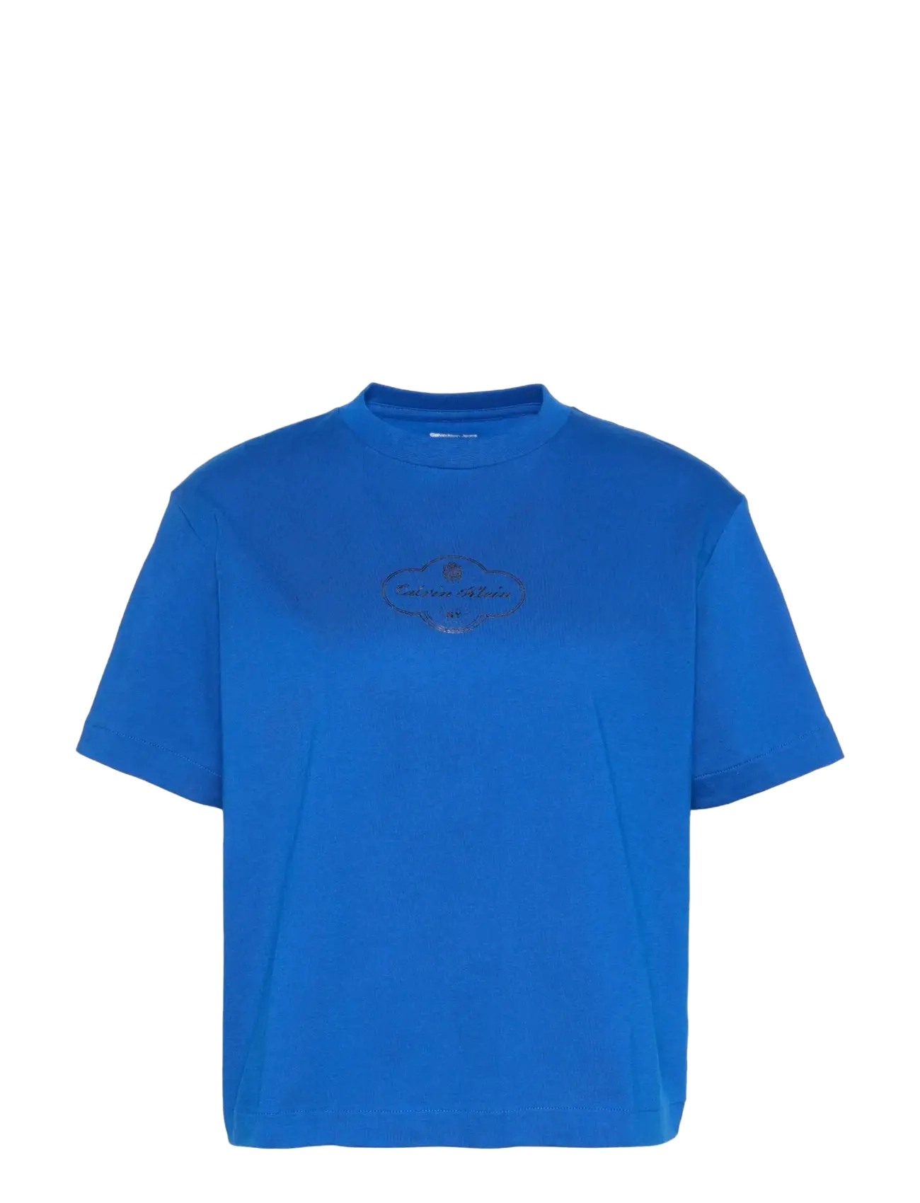 CALVIN KLEIN JEANS Ss Boxy Coctail Logo Tee Blau - XS - Damen
