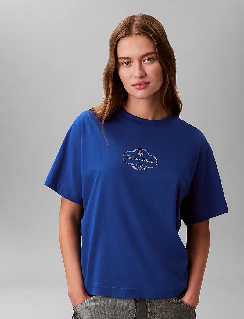 Calvin Klein Jeans - SS BOXY COCTAIL LOGO TEE - t-shirts - admiral blue - 2