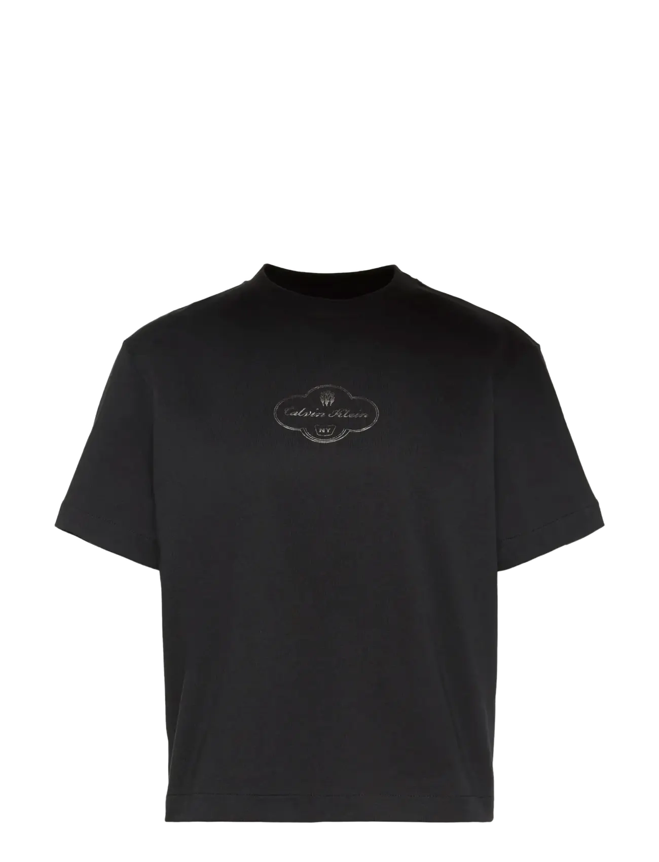 CALVIN KLEIN JEANS Ss Boxy Coctail Logo Tee Schwarz - XS - Damen
