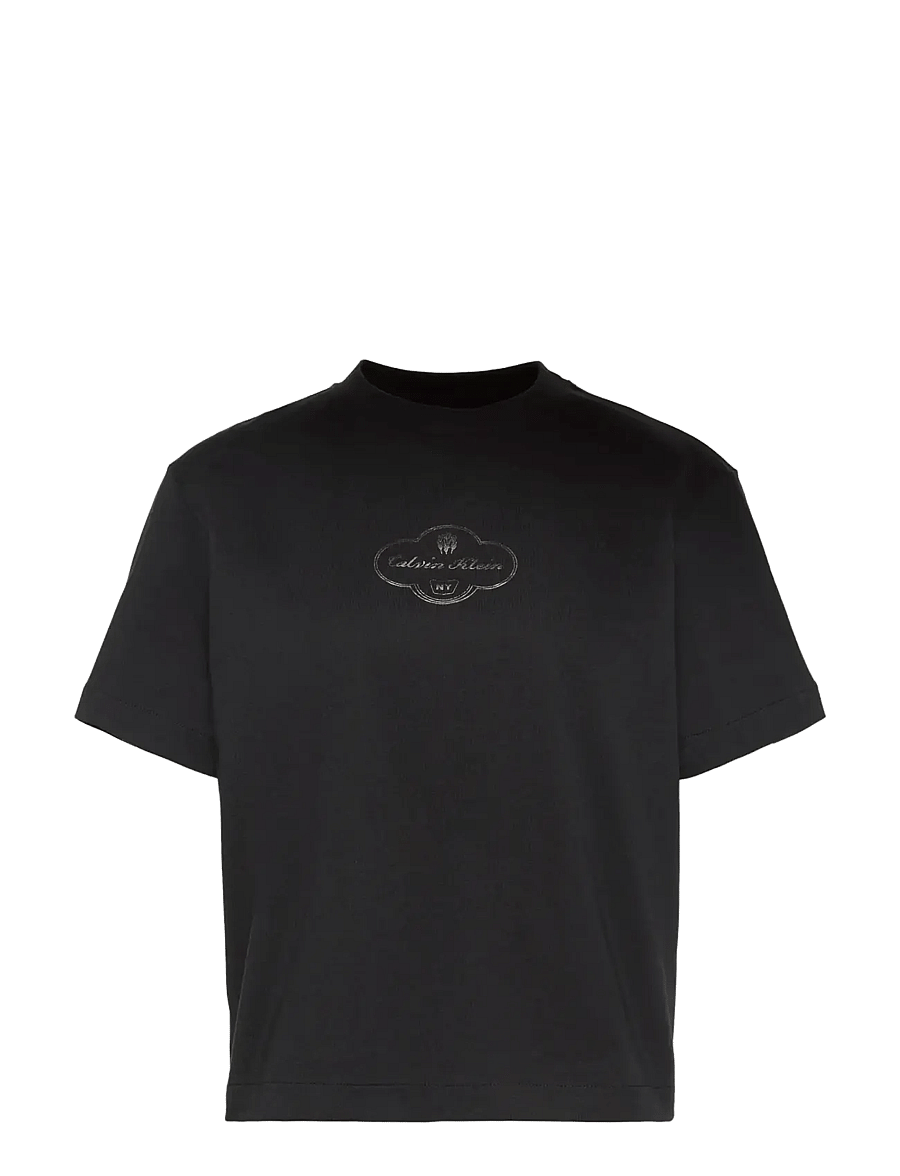 Calvin Klein Jeans - SS BOXY COCTAIL LOGO TEE - t-shirts - black - 1