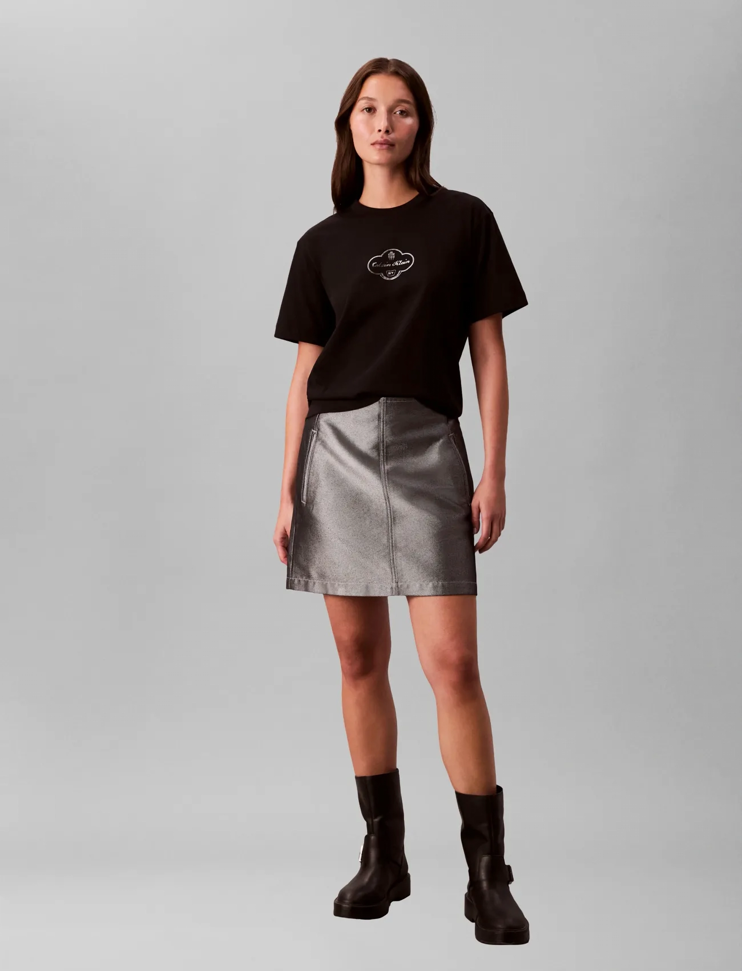 Calvin Klein Jeans - SS BOXY COCTAIL LOGO TEE - t-shirts - black - 2