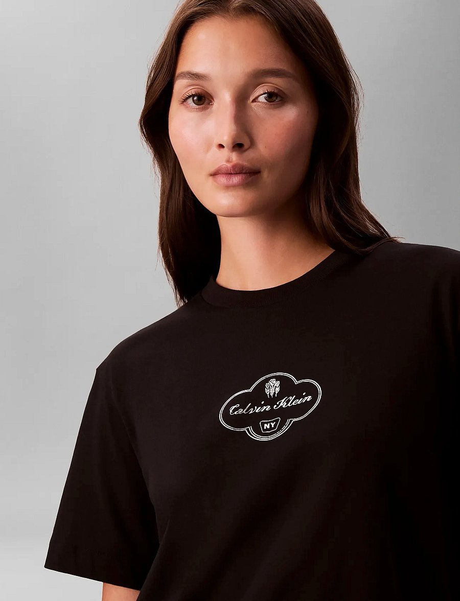 Calvin Klein Jeans - SS BOXY COCTAIL LOGO TEE - t-shirts - black - 3