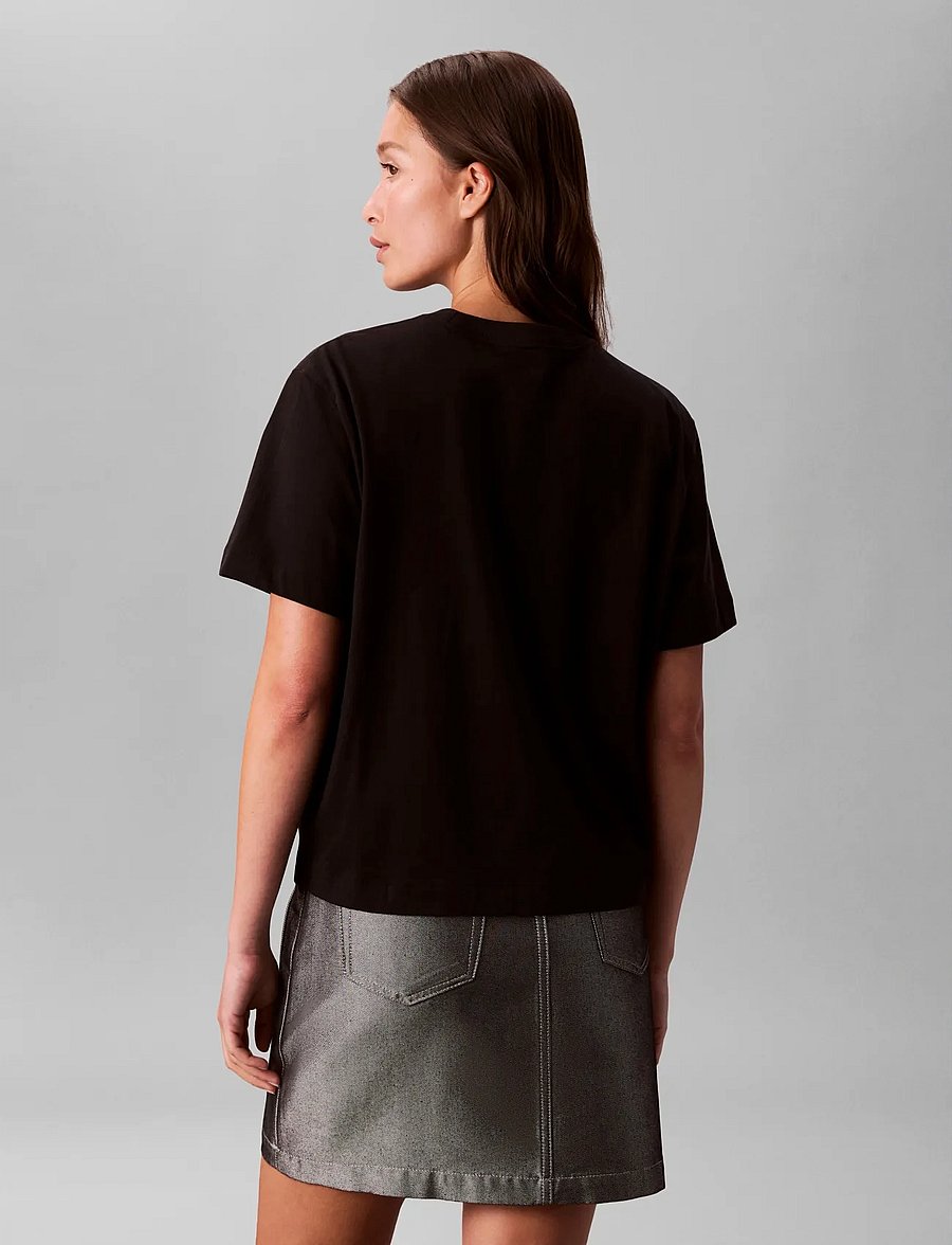 Calvin Klein Jeans - SS BOXY COCTAIL LOGO TEE - t-shirts - black - 5
