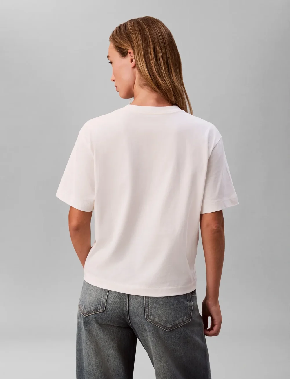 Calvin Klein Jeans - SS BOXY COCTAIL LOGO TEE - t-shirts - white greige - 4