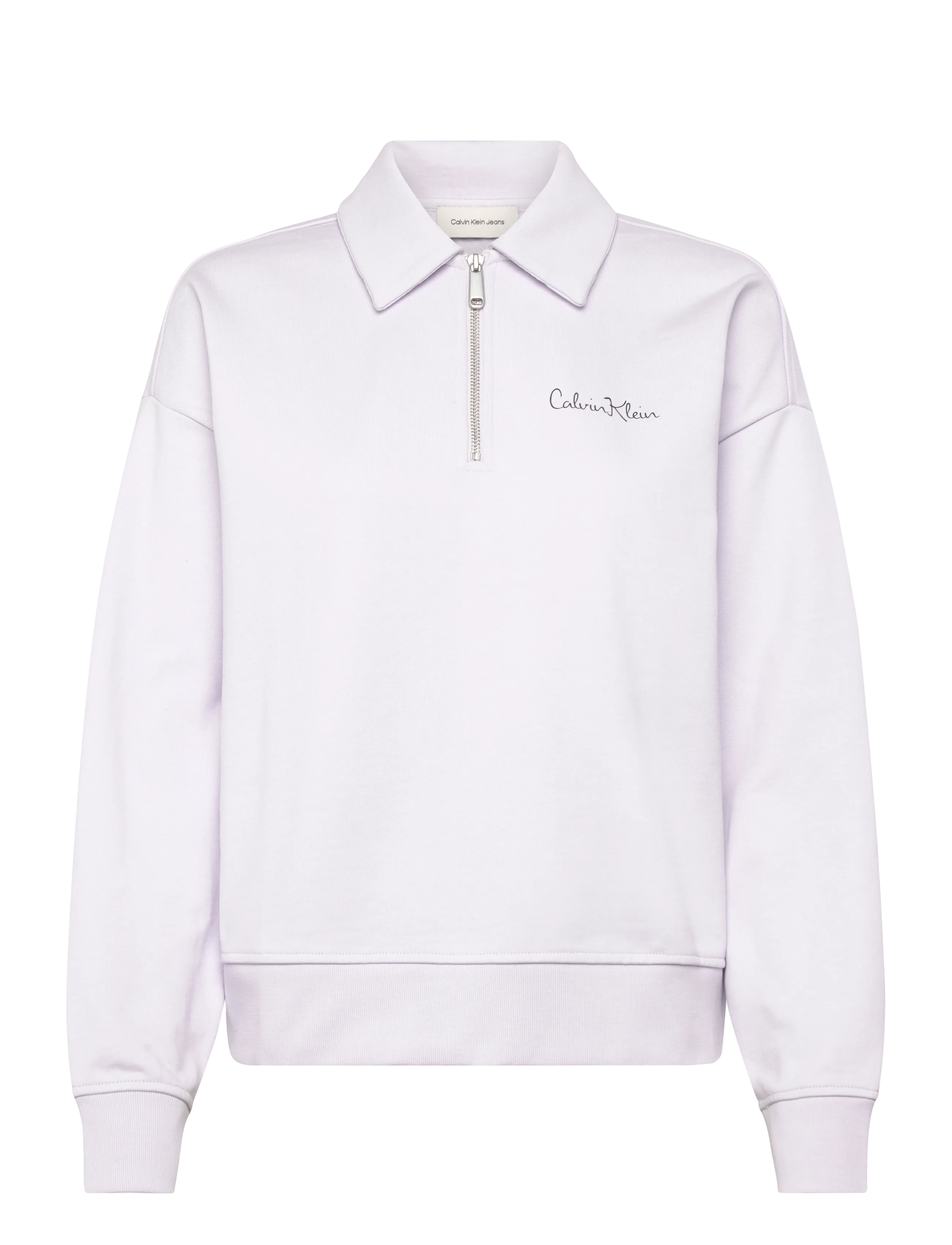 Calvin Klein Jeans LS FRENCH TERRY GRAPHIC QZ SWEAT - Sweatshirts - FROSTY LILAC / purple