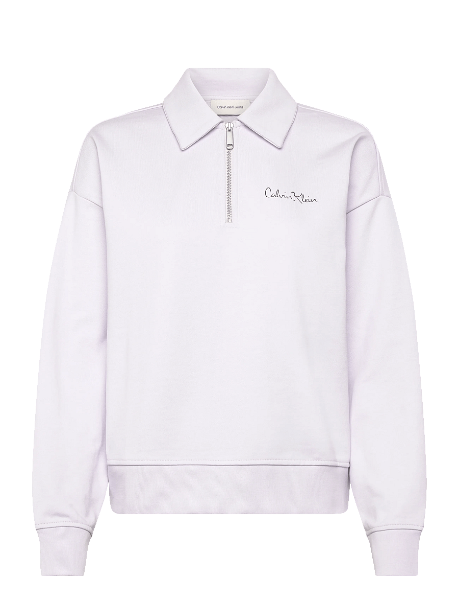Calvin Klein Jeans - LS FRENCH TERRY GRAPHIC QZ SWEAT - sweatshirts - frosty lilac - 1