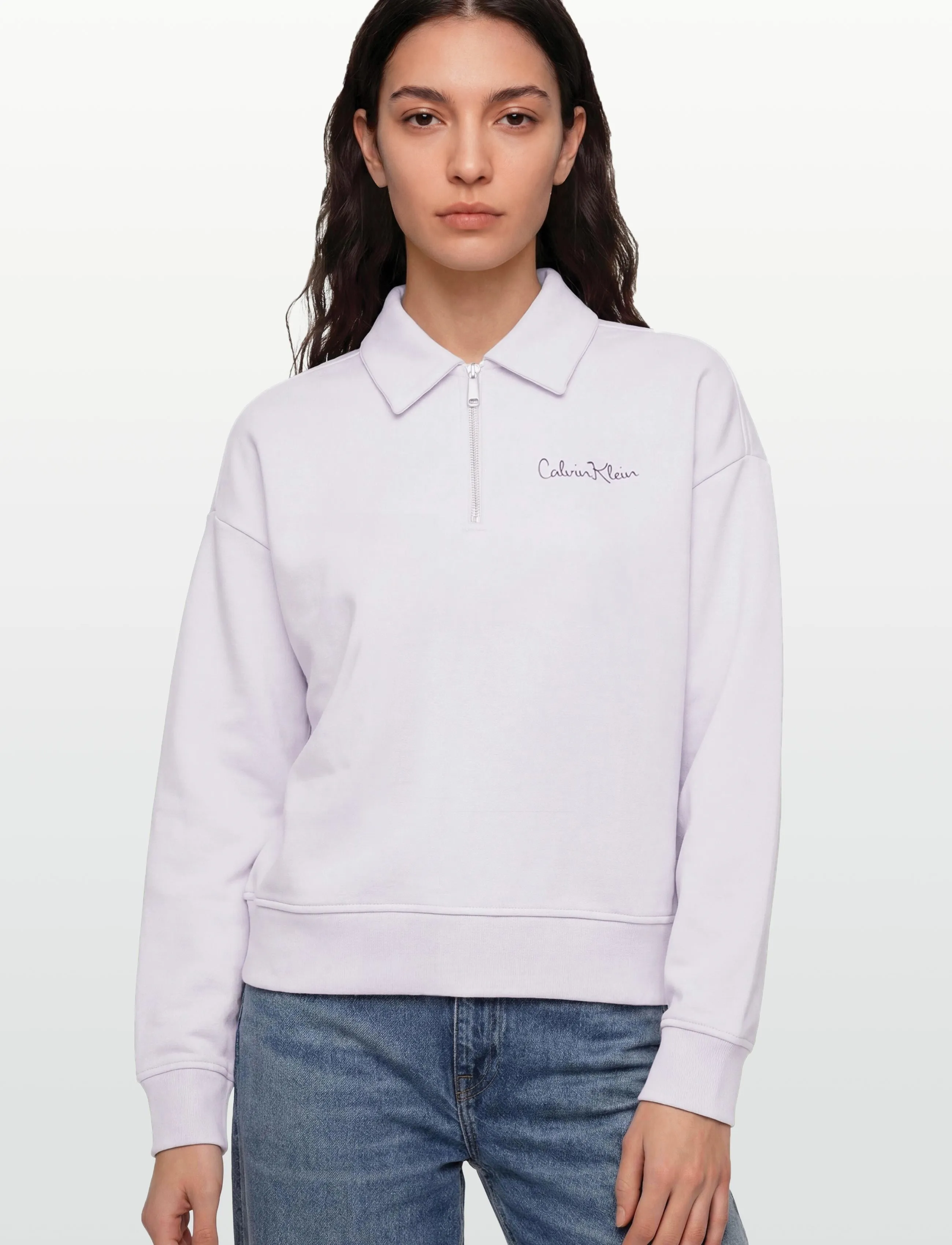 Calvin Klein Jeans - LS FRENCH TERRY GRAPHIC QZ SWEAT - sweatshirts - frosty lilac - 3